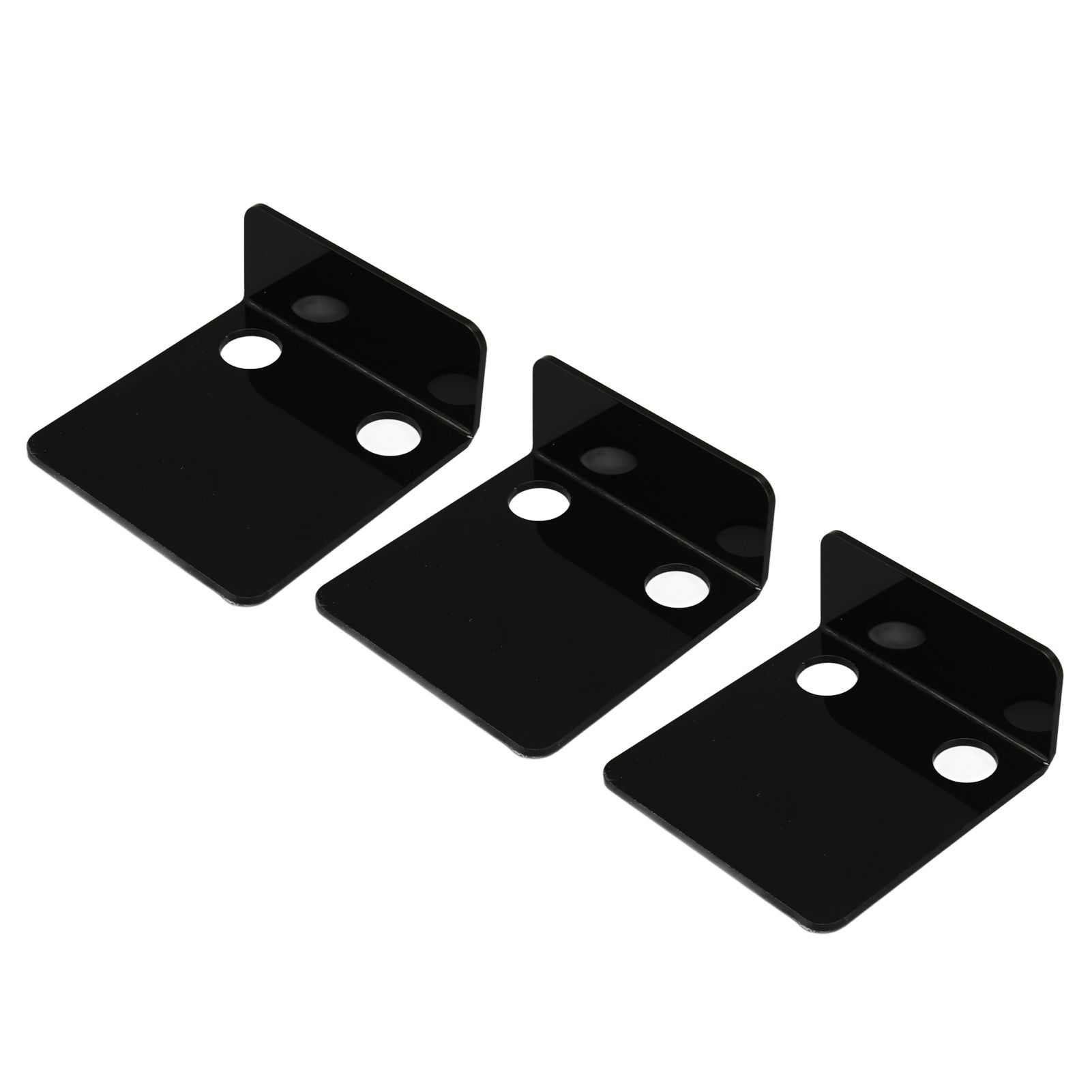 3 PCS Small Security Cameras Wall Shelf with 6 Cable Clips 10PCS Tapes Acrylic Waterproof Drill Free Adhesive Floating Shelf for Speakers Black - Image 5