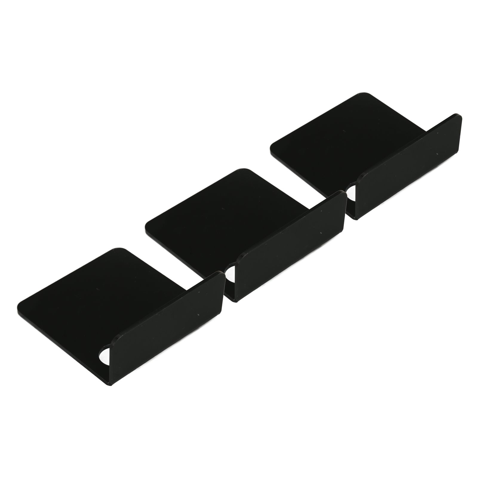 3 PCS Small Security Cameras Wall Shelf with 6 Cable Clips 10PCS Tapes Acrylic Waterproof Drill Free Adhesive Floating Shelf for Speakers Black - Image 7