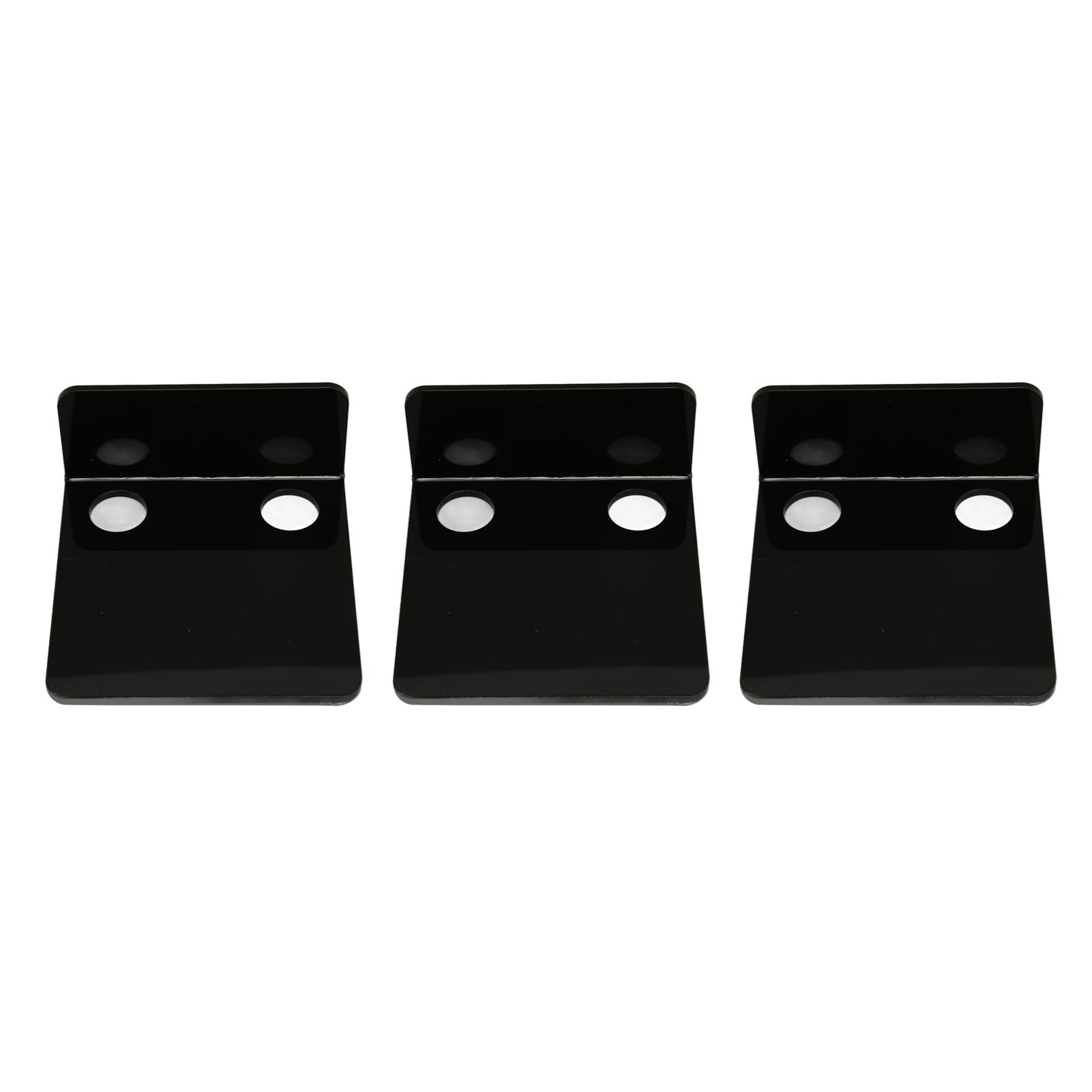 3 PCS Small Security Cameras Wall Shelf with 6 Cable Clips 10PCS Tapes Acrylic Waterproof Drill Free Adhesive Floating Shelf for Speakers Black - Image 8