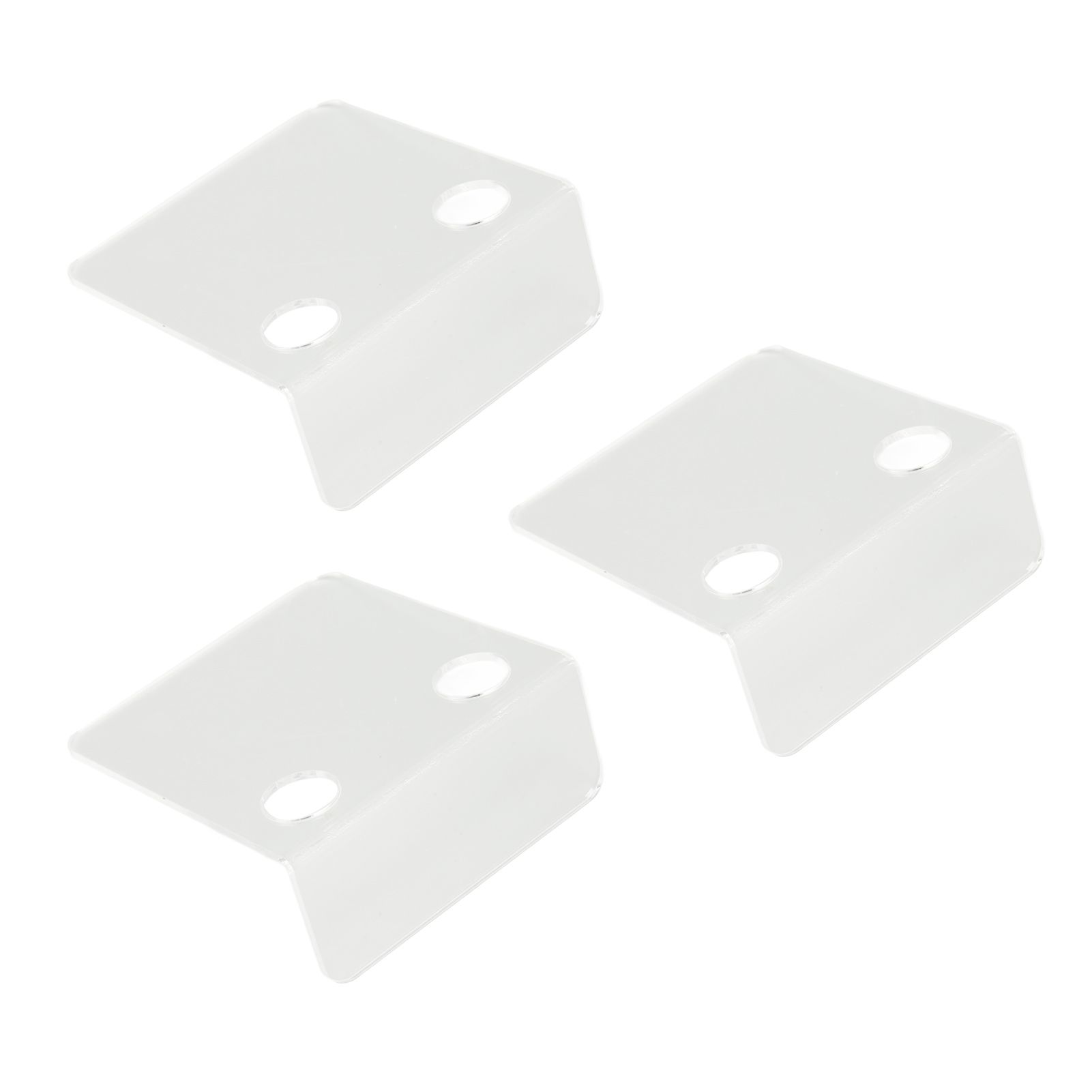 3 PCS Small Security Cameras Wall Shelf with 6 Cable Clips 10PCS Tapes Acrylic Waterproof Drill Free Adhesive Floating Shelf for Speakers Transparent - Image 2