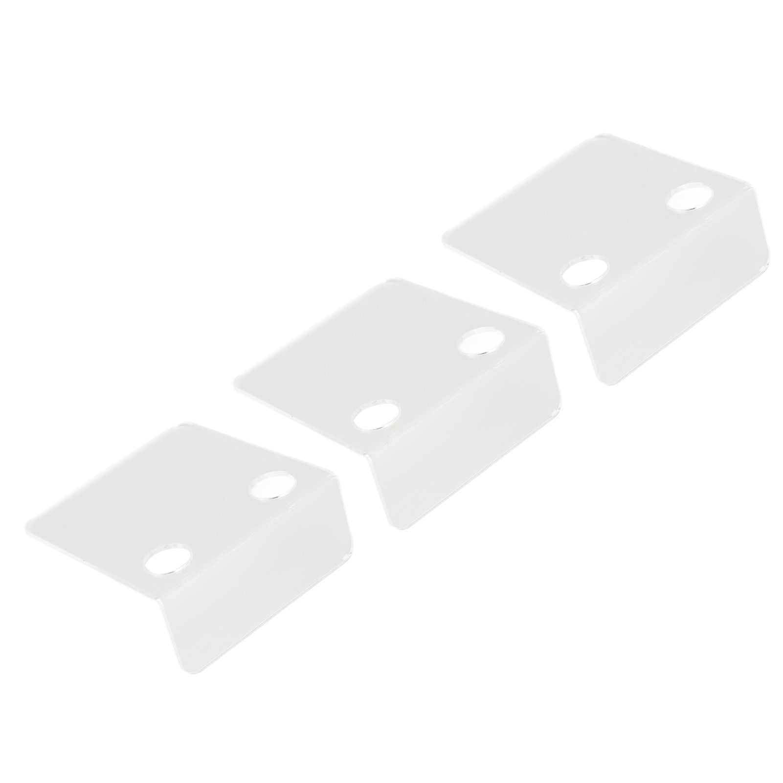 3 PCS Small Security Cameras Wall Shelf with 6 Cable Clips 10PCS Tapes Acrylic Waterproof Drill Free Adhesive Floating Shelf for Speakers Transparent - Image 4