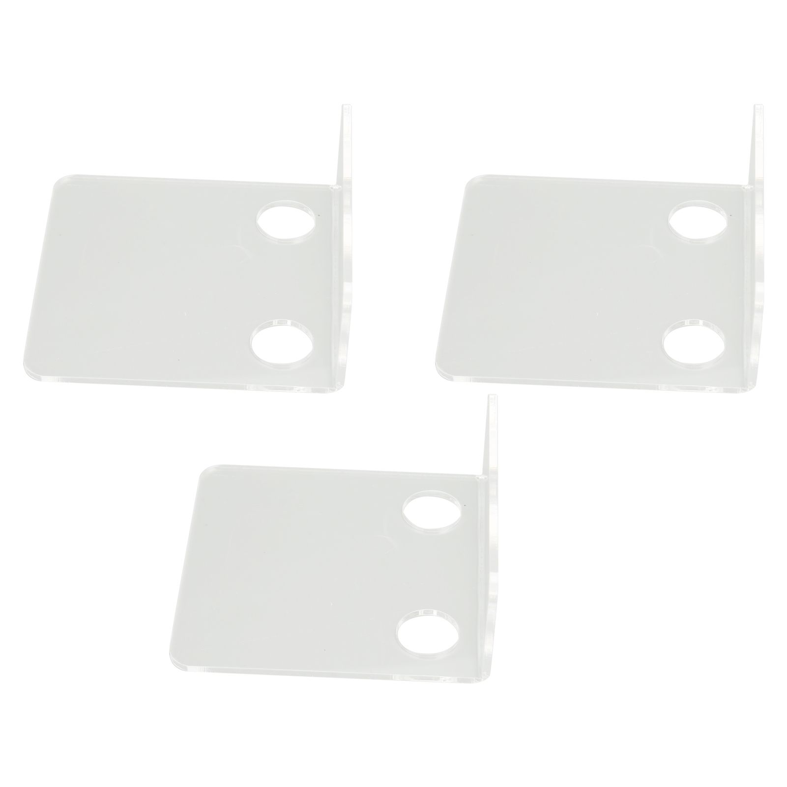 3 PCS Small Security Cameras Wall Shelf with 6 Cable Clips 10PCS Tapes Acrylic Waterproof Drill Free Adhesive Floating Shelf for Speakers Transparent - Image 7