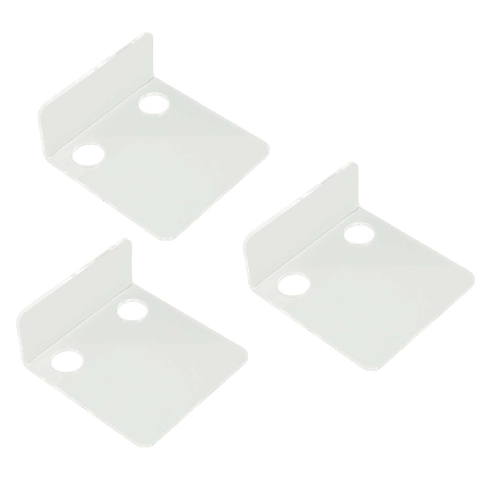 3 PCS Small Security Cameras Wall Shelf with 6 Cable Clips 10PCS Tapes Acrylic Waterproof Drill Free Adhesive Floating Shelf for Speakers Transparent - Image 8