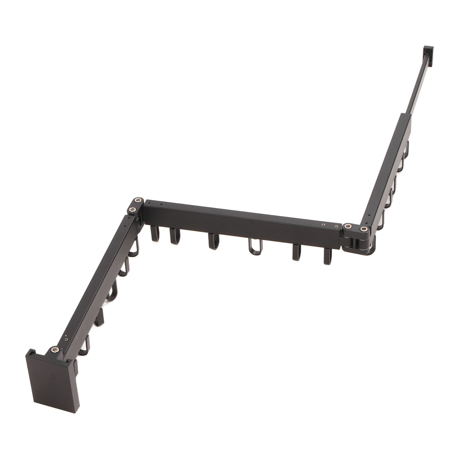 Clothes Hanger Rack Wall Mounted Hole Free Retractable Aluminum Laundry Drying Rack for Indoor Balcony 3 Fold - Image 2