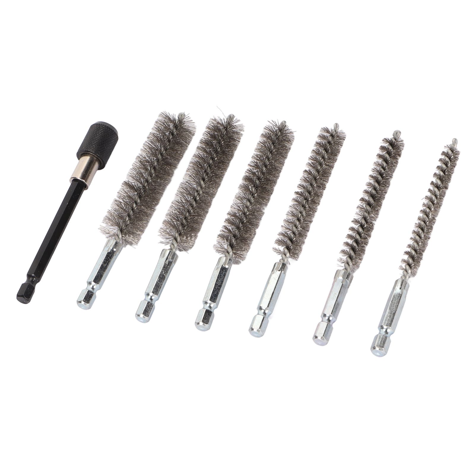 7Pcs Stainless Steel Bore Brush Stainless Steel Bristles Wire Brush in Different Sizes for Power Drill Cleaning - Image 2