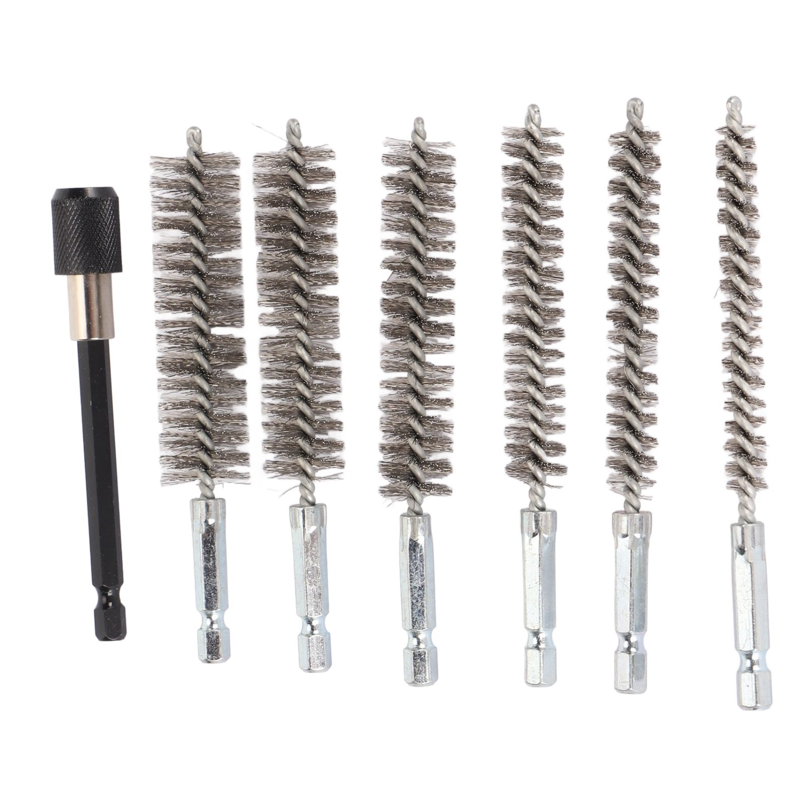 7Pcs Stainless Steel Bore Brush Stainless Steel Bristles Wire Brush in Different Sizes for Power Drill Cleaning - Image 4
