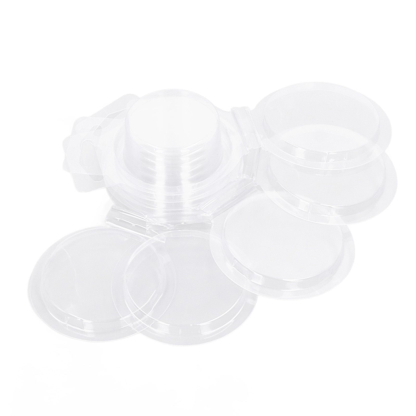 100PCS Wax Melt Molds Calmshell PET Separate Transparent Hanging Hole Empty Wax Melt Container for DIY Candles Chocolate Round - Image 4
