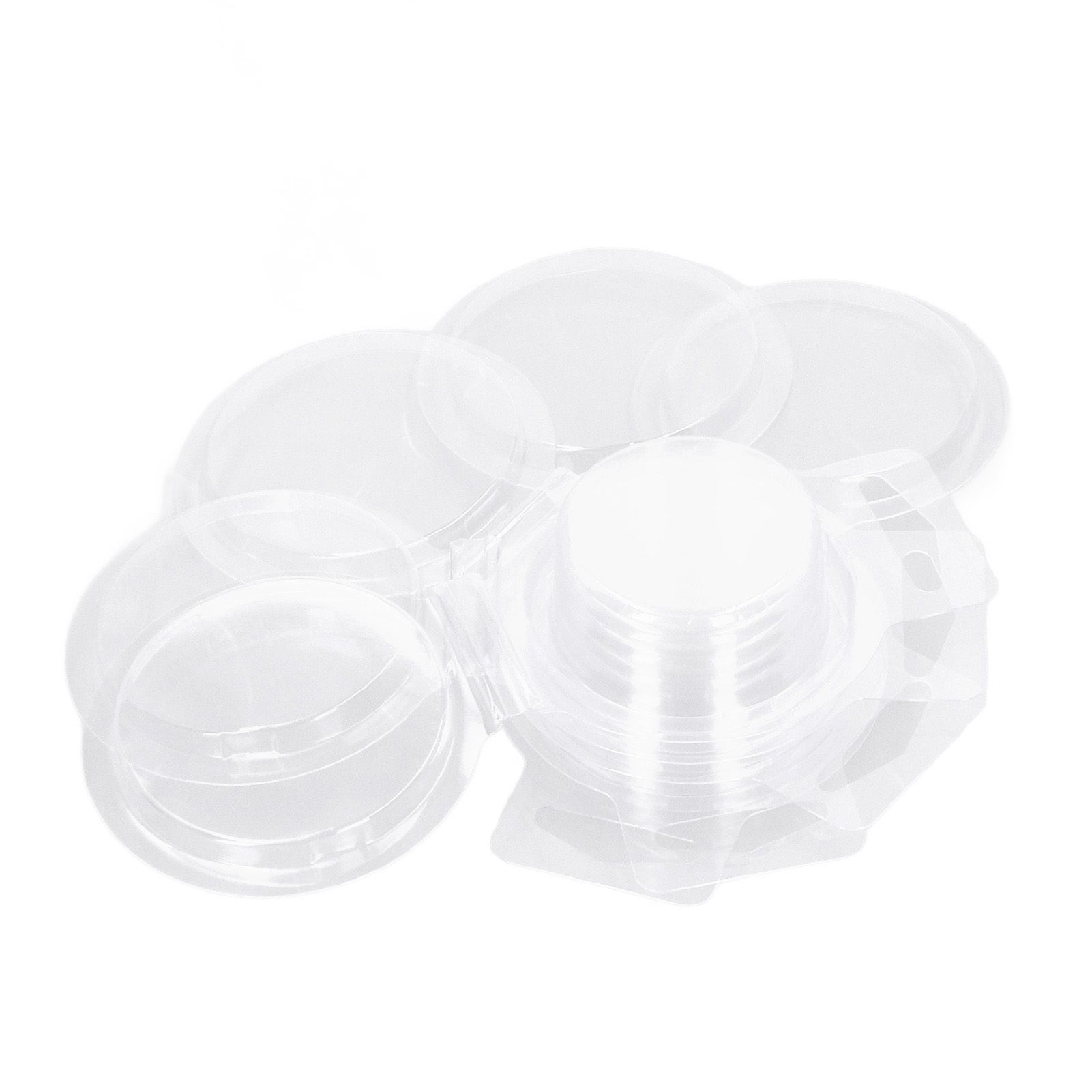 100PCS Wax Melt Molds Calmshell PET Separate Transparent Hanging Hole Empty Wax Melt Container for DIY Candles Chocolate Round - Image 5
