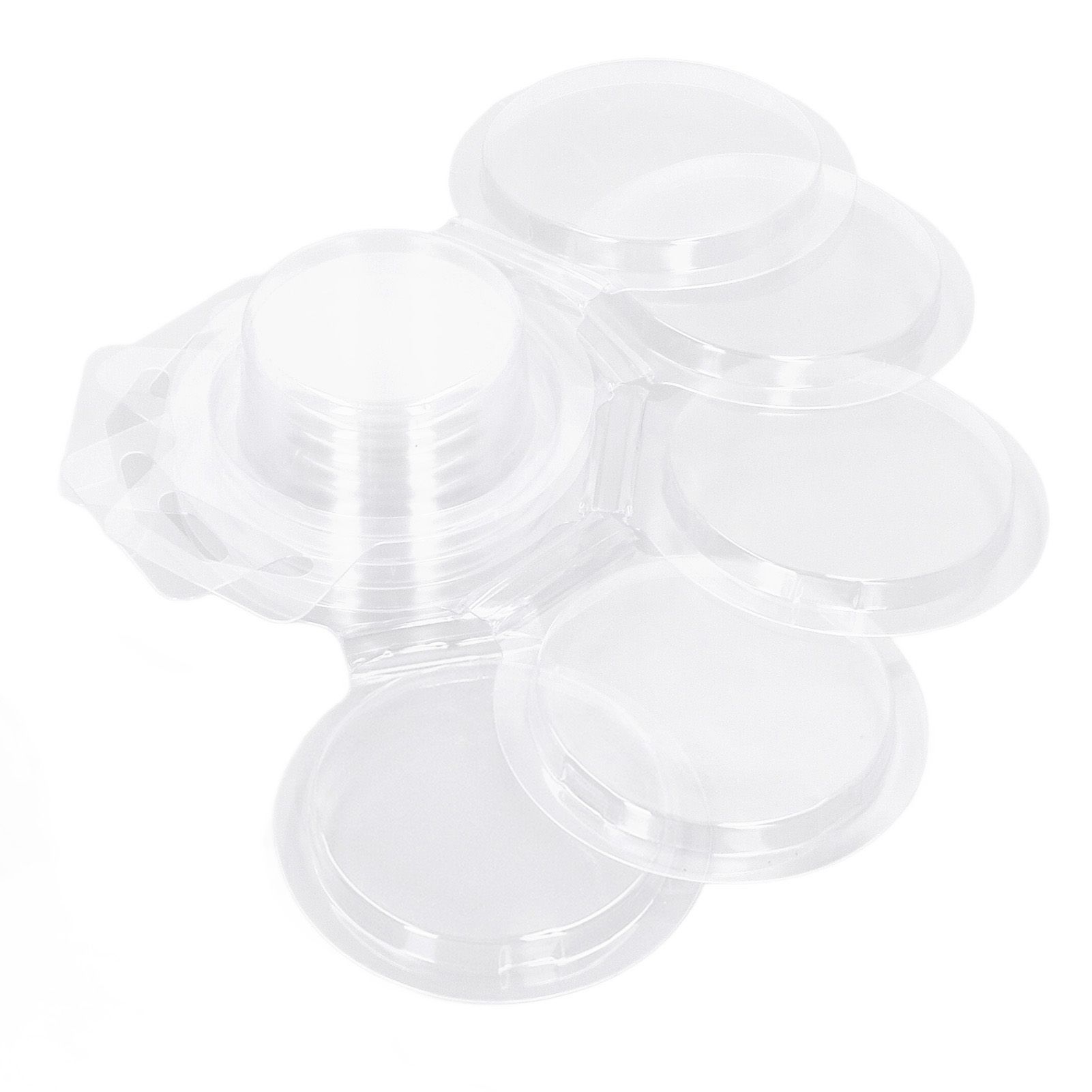 100PCS Wax Melt Molds Calmshell PET Separate Transparent Hanging Hole Empty Wax Melt Container for DIY Candles Chocolate Round - Image 7