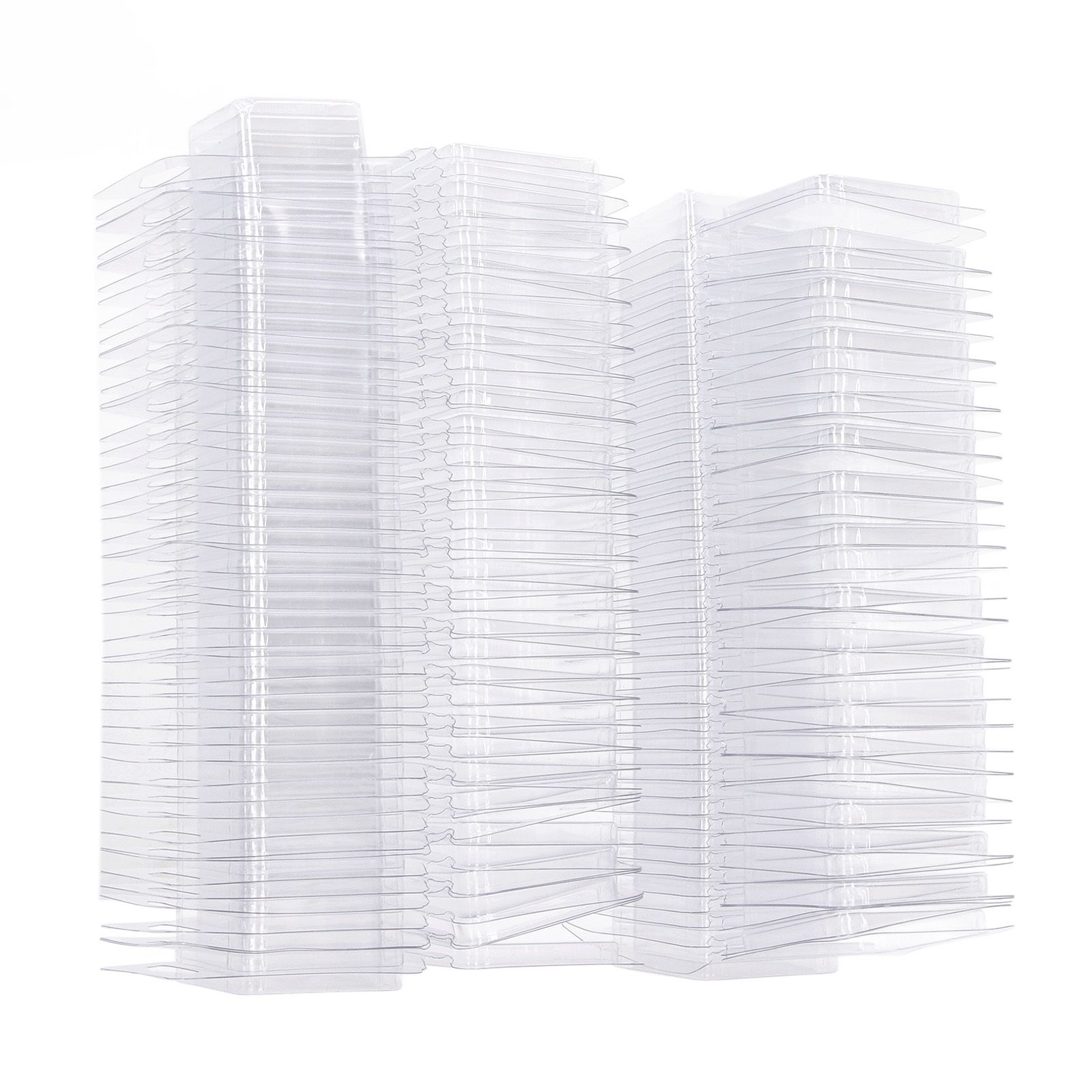 100PCS Wax Melt Molds Calmshell PET Separate Transparent Hanging Hole Empty Wax Melt Container for DIY Candles Chocolate Rectangle - Image 2
