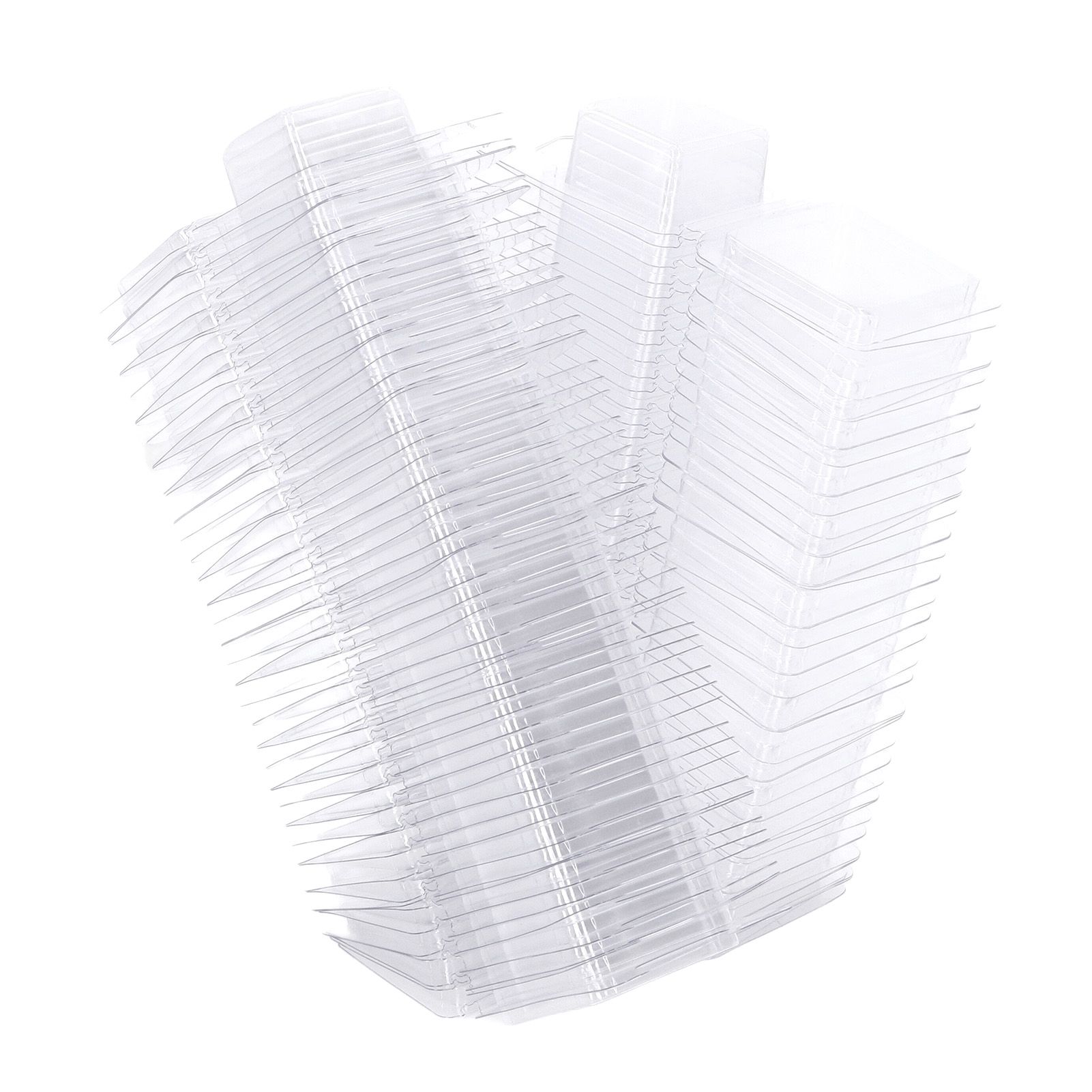100PCS Wax Melt Molds Calmshell PET Separate Transparent Hanging Hole Empty Wax Melt Container for DIY Candles Chocolate Rectangle - Image 3