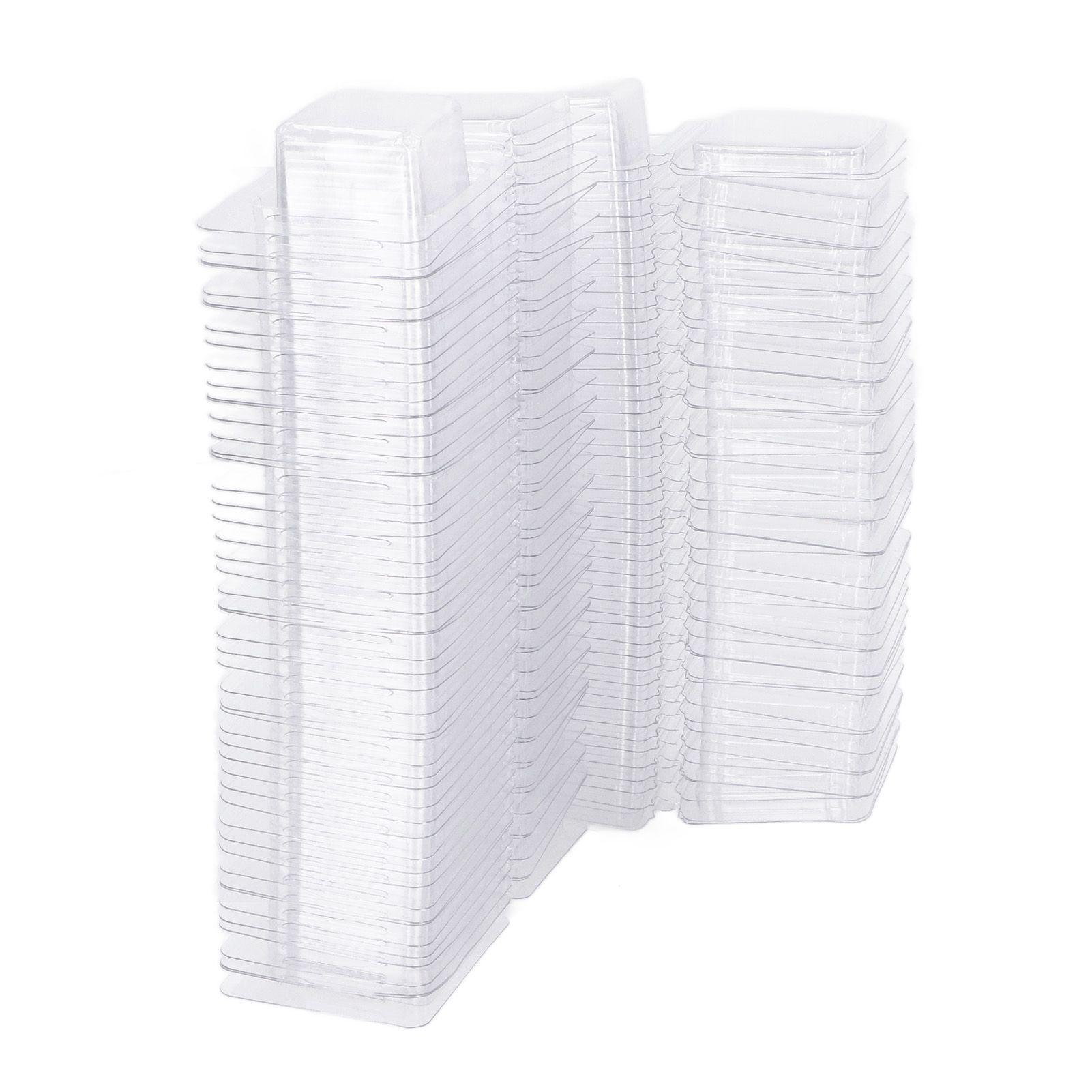 100PCS Wax Melt Molds Calmshell PET Separate Transparent Hanging Hole Empty Wax Melt Container for DIY Candles Chocolate Rectangle - Image 4