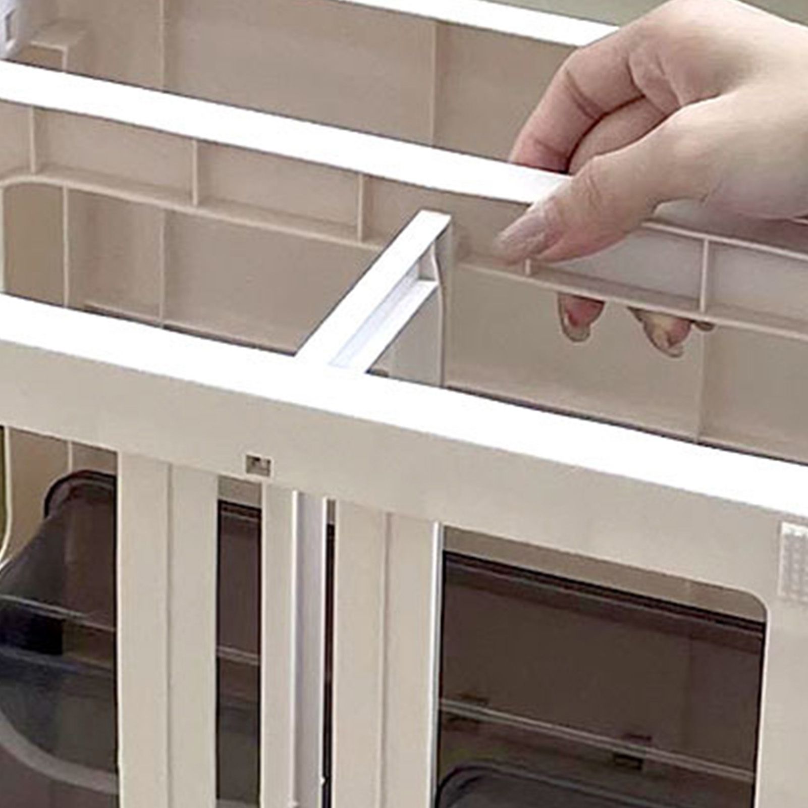 Desk Organizer with Drawer Plastic Desk Storage Box Desktop Organization for Home Collection Cosmetics Office Supplies Cream 3 Layer - Image 7