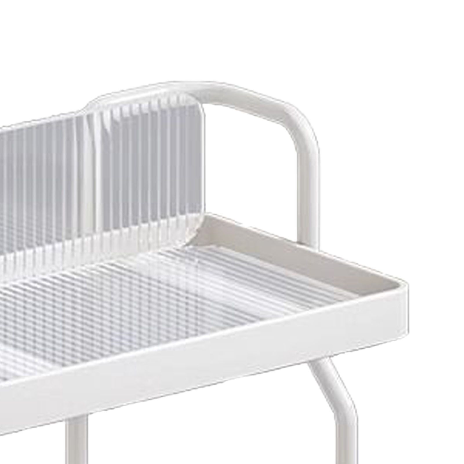 Countertop Shelf Organizer Carbon Steel 2 Tier Multifunctional Kitchen Spice Rack for Bedroom Bathroom Cupboard Under Sink Cream White - Image 7