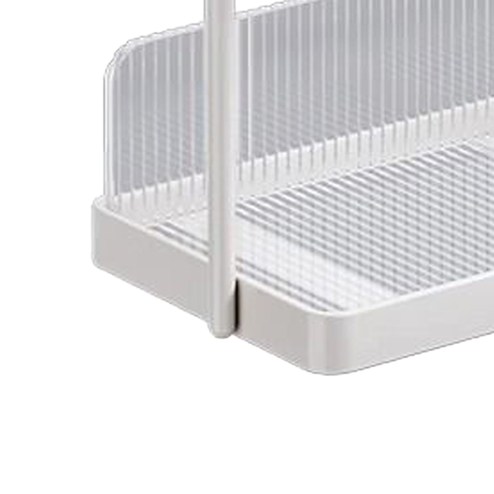 Countertop Shelf Organizer Carbon Steel 2 Tier Multifunctional Kitchen Spice Rack for Bedroom Bathroom Cupboard Under Sink Cream White - Image 8