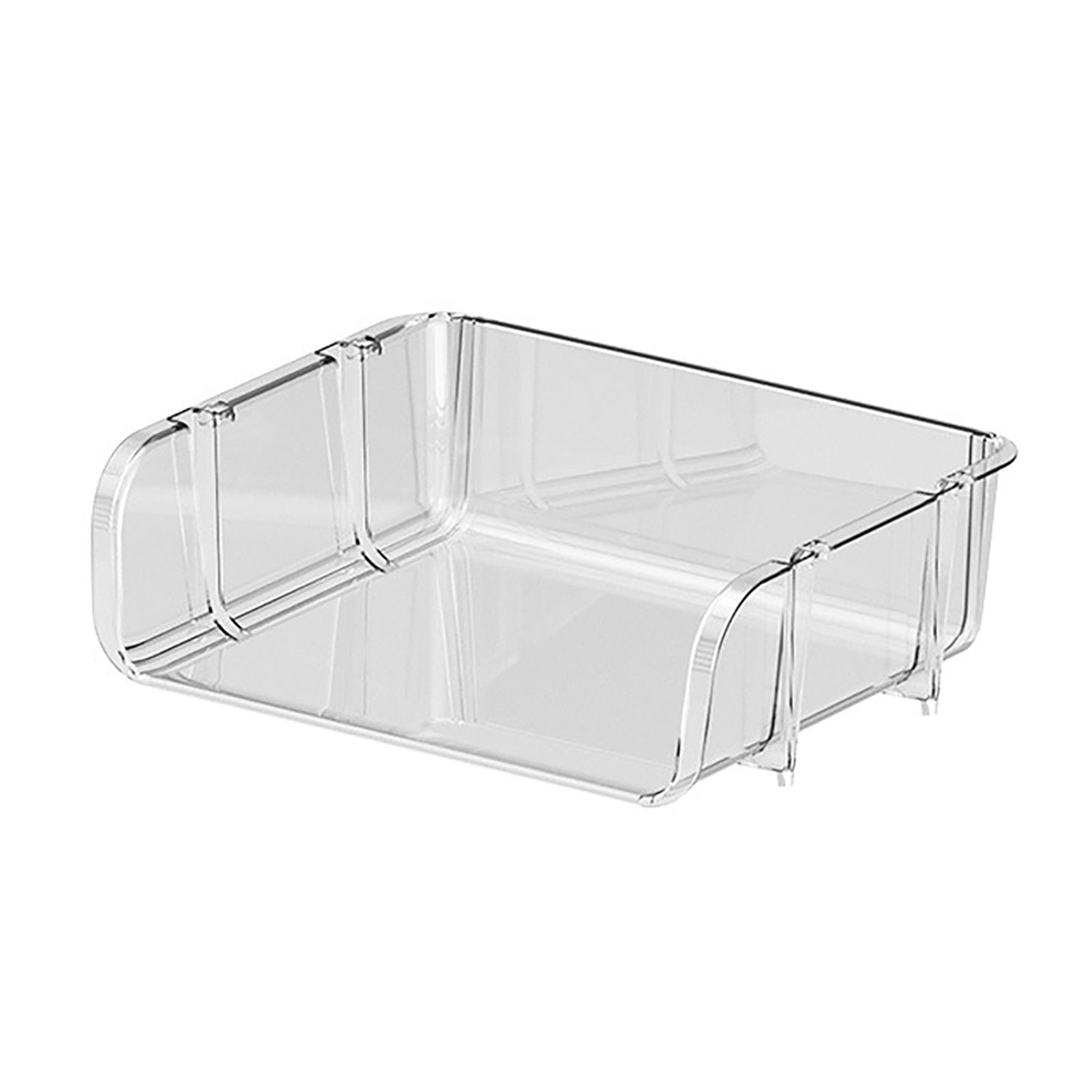 Transparent Desktop Stationery Organizer Stackable Stationery Files Storage Shelf Desktop Organizer S 26.5x20.2x8cm - Image 1