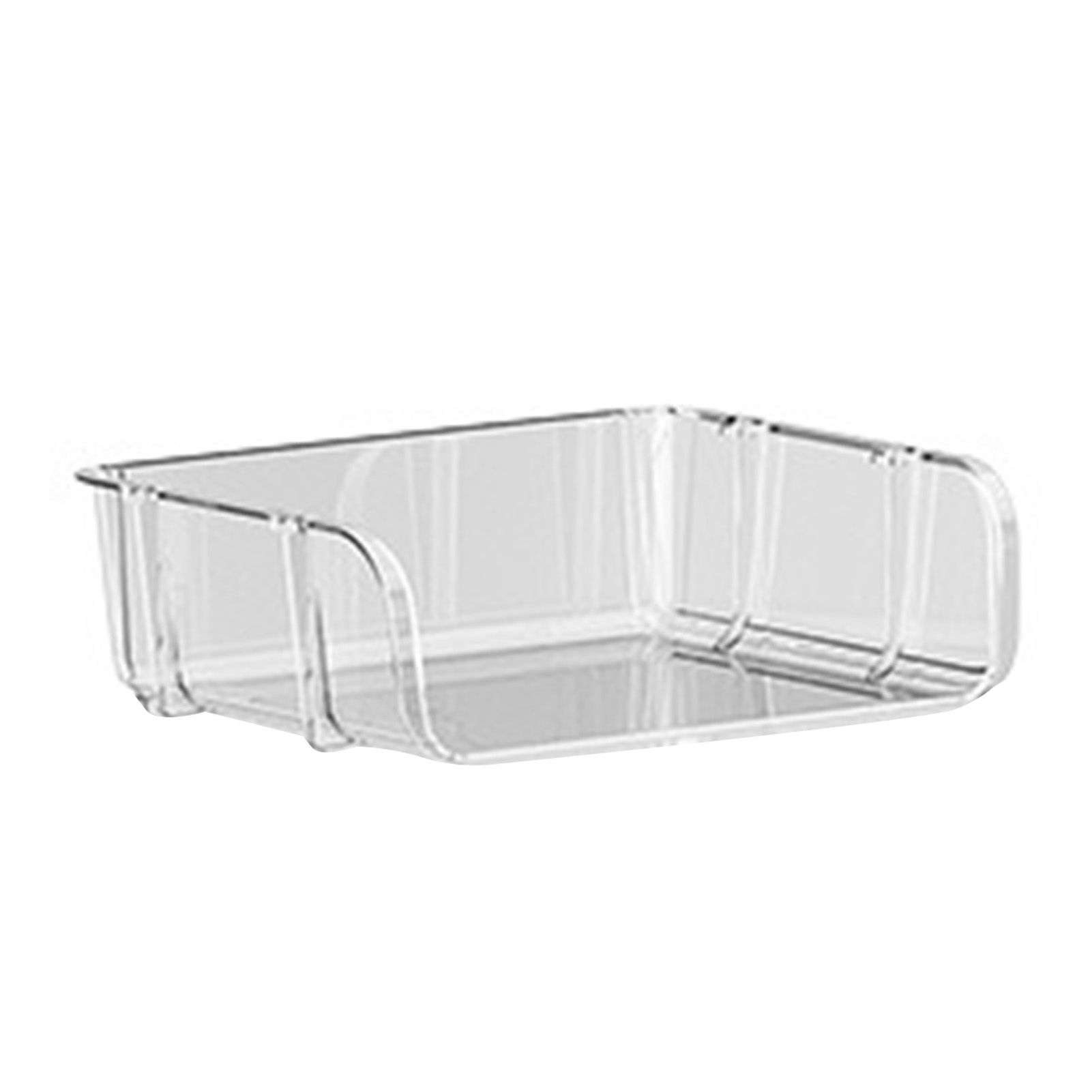Transparent Desktop Stationery Organizer Stackable Stationery Files Storage Shelf Desktop Organizer S 26.5x20.2x8cm - Image 2