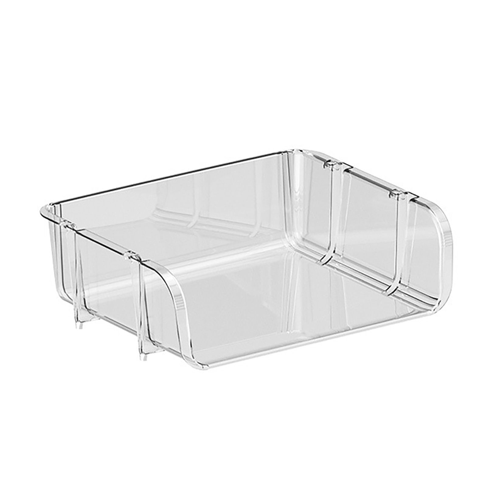Transparent Desktop Stationery Organizer Stackable Stationery Files Storage Shelf Desktop Organizer S 26.5x20.2x8cm - Image 4