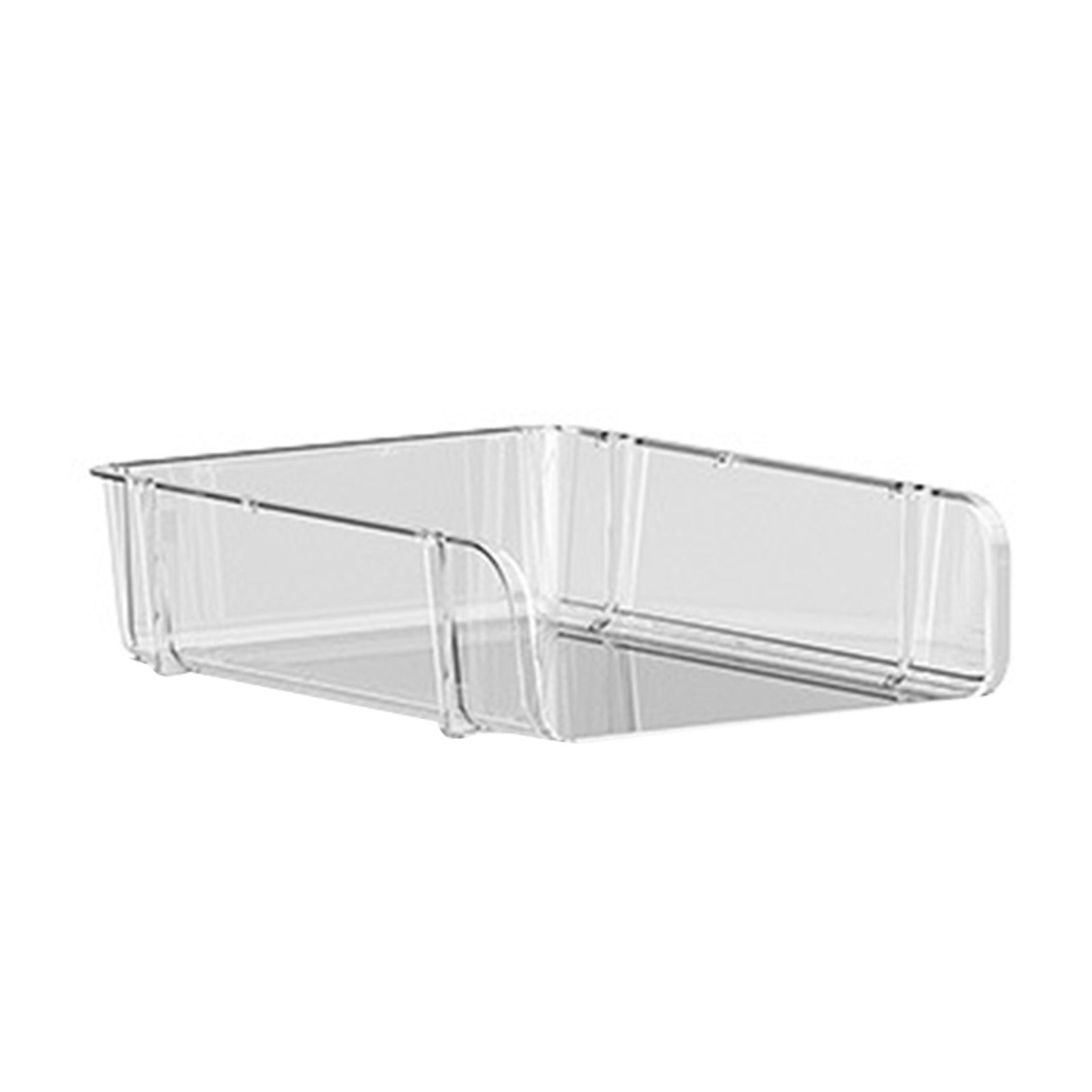 Transparent Desktop Stationery Organizer Stackable Stationery Files Storage Shelf Desktop Organizer L 26.5x33.2x8.5cm - Image 2