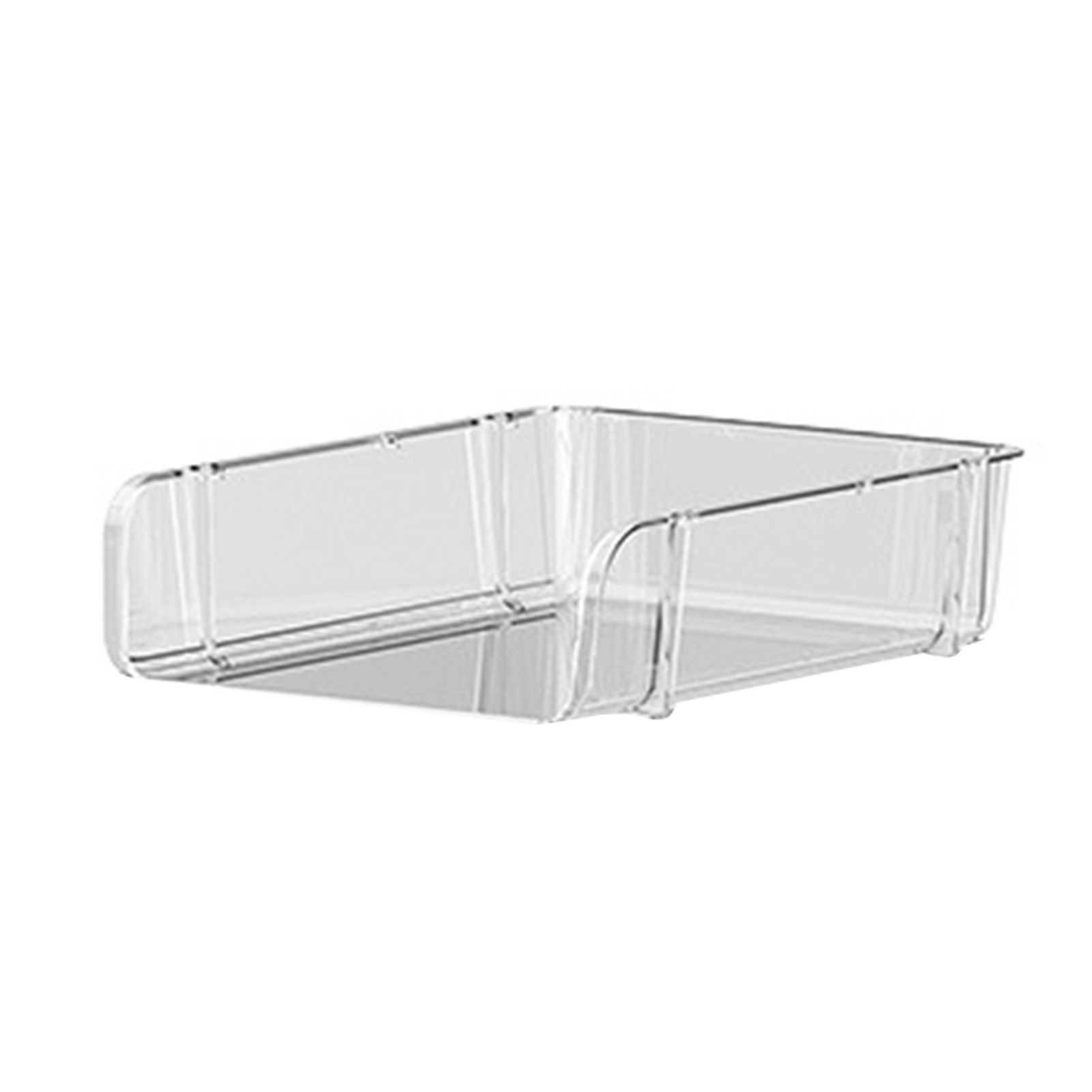 Transparent Desktop Stationery Organizer Stackable Stationery Files Storage Shelf Desktop Organizer L 26.5x33.2x8.5cm - Image 3