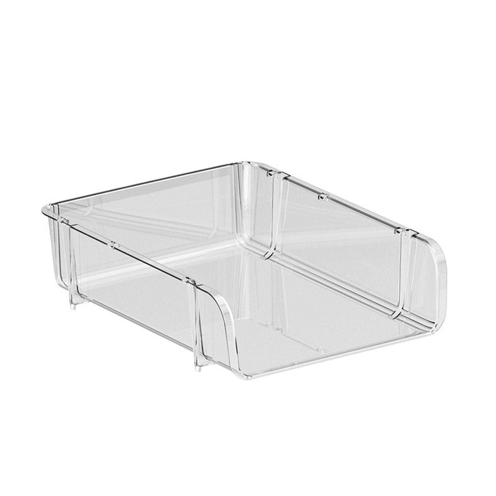 Transparent Desktop Stationery Organizer Stackable Stationery Files Storage Shelf Desktop Organizer L 26.5x33.2x8.5cm - Image 4