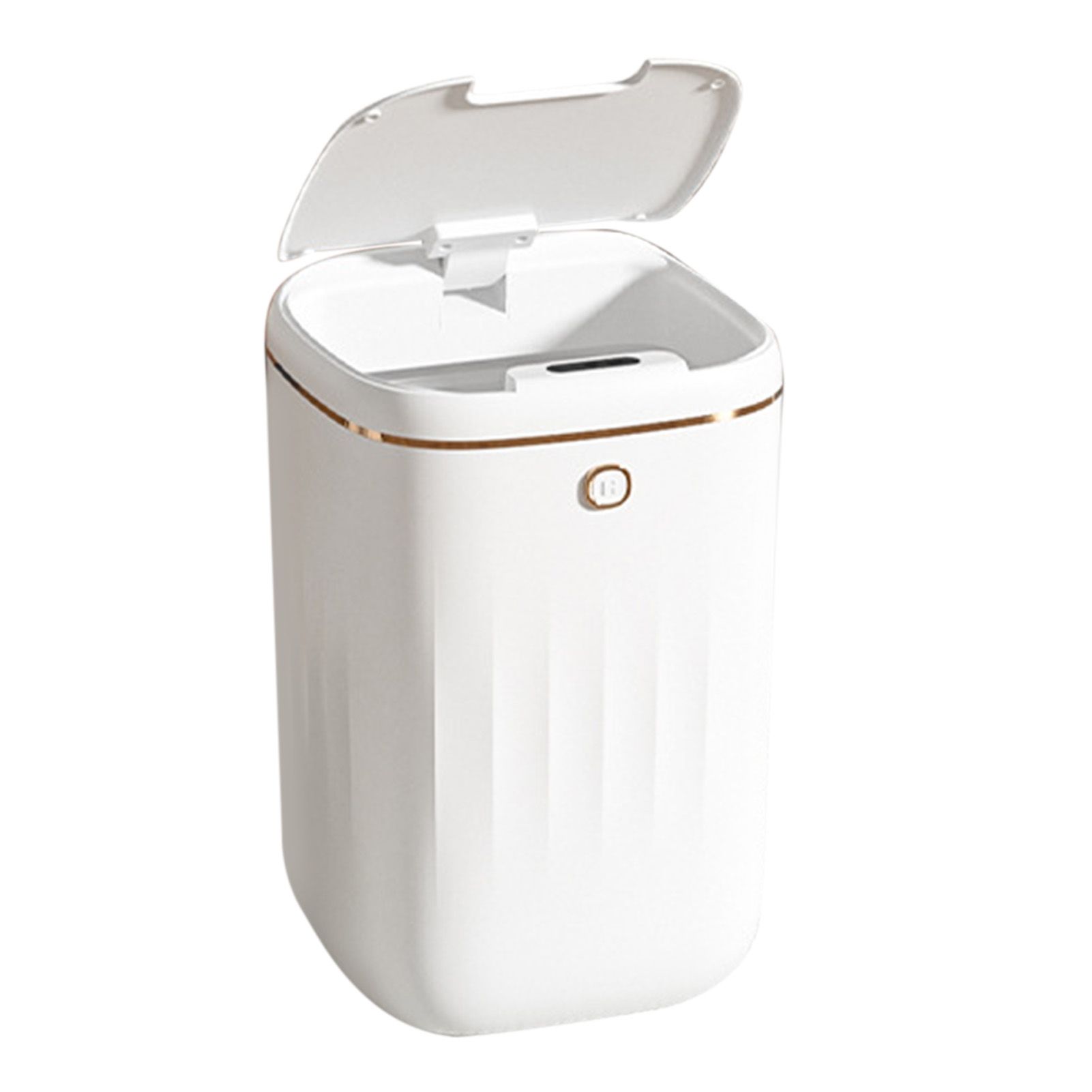 Automatic Trash Can 20L Touchless Sensor Easy Clean PP Waterproof Electric Garbage Bin for Kitchen Bathroom White Golden Battery Free - Image 2