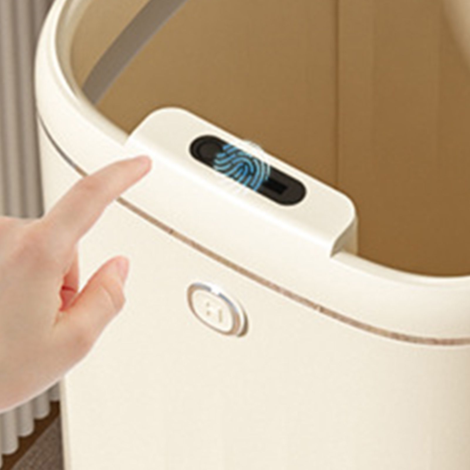 Automatic Trash Can 20L Touchless Sensor Easy Clean PP Waterproof Electric Garbage Bin for Kitchen Bathroom Cream White Battery Powered - Image 8