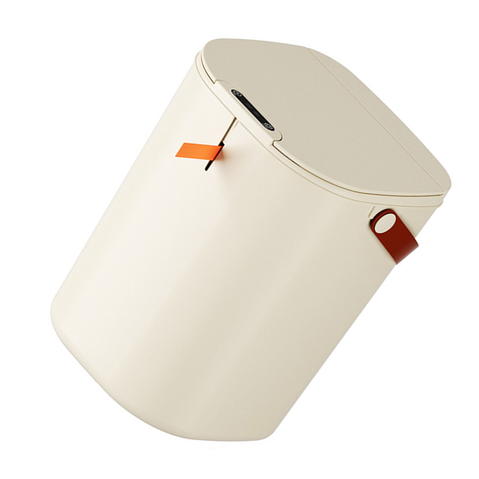 20L Sensor Trash Can with Handle ABS Automatic Induction Touchless Garbage Can for Bathroom Cream Color - Image 3