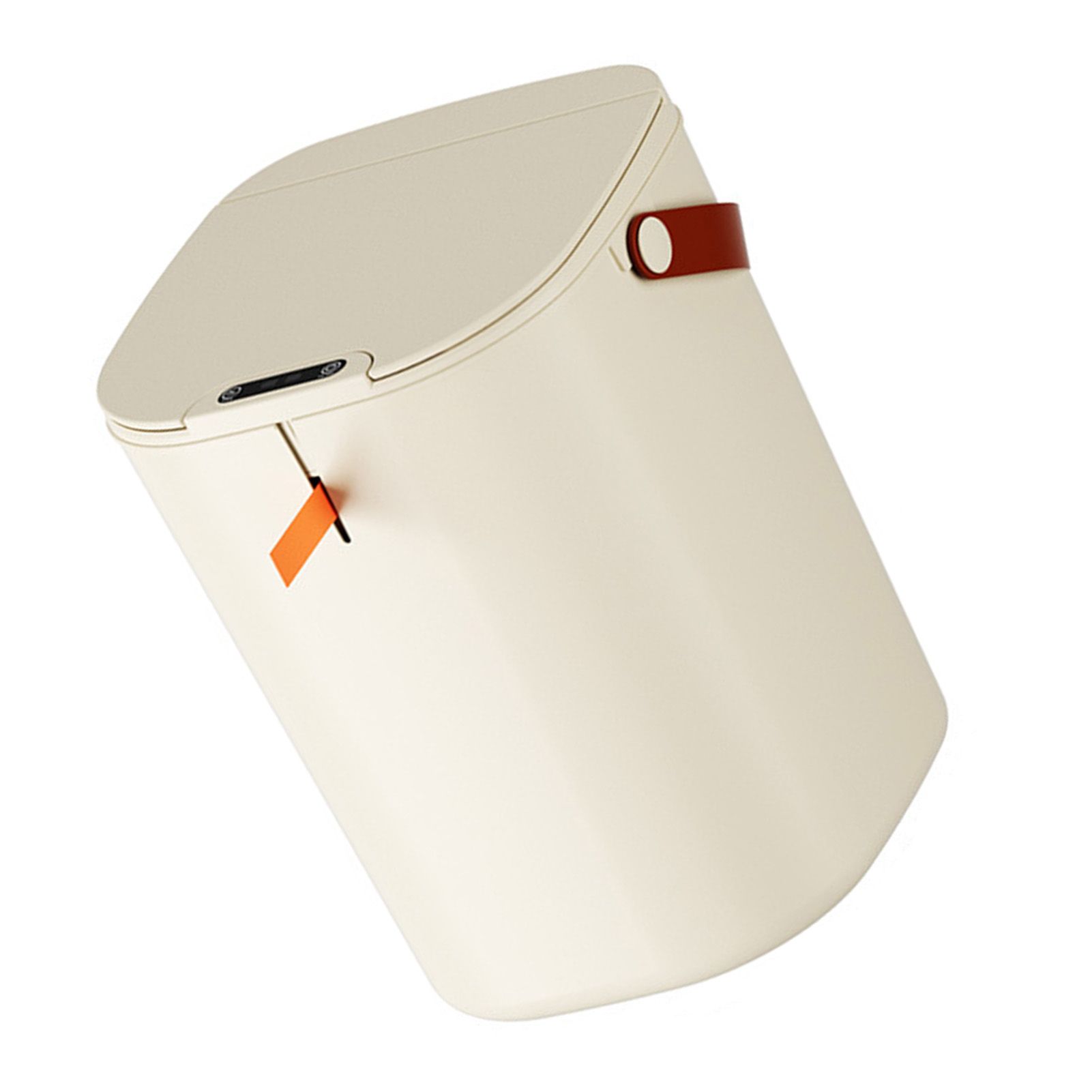 20L Sensor Trash Can with Handle ABS Automatic Induction Touchless Garbage Can for Bathroom Cream Color - Image 4
