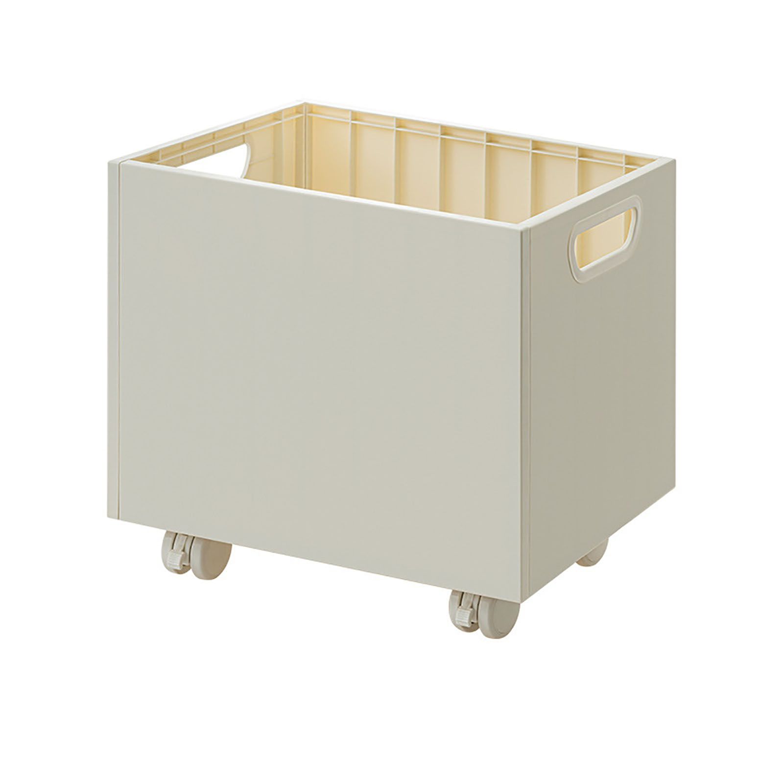 Book Storage Box with Dual Side Handles Stackable 50kg Load Bearing Multifunctional Use File Storage Bins With Wheel - Image 1