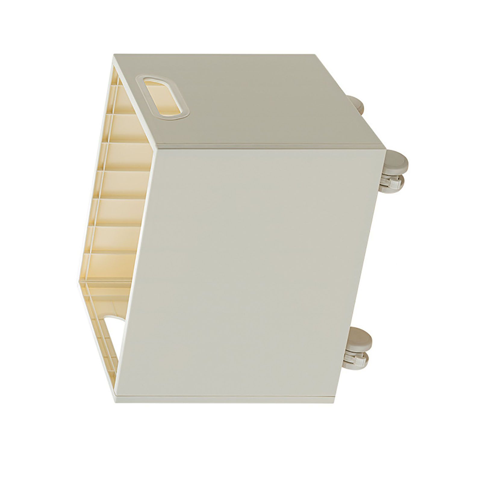 Book Storage Box with Dual Side Handles Stackable 50kg Load Bearing Multifunctional Use File Storage Bins With Wheel - Image 3