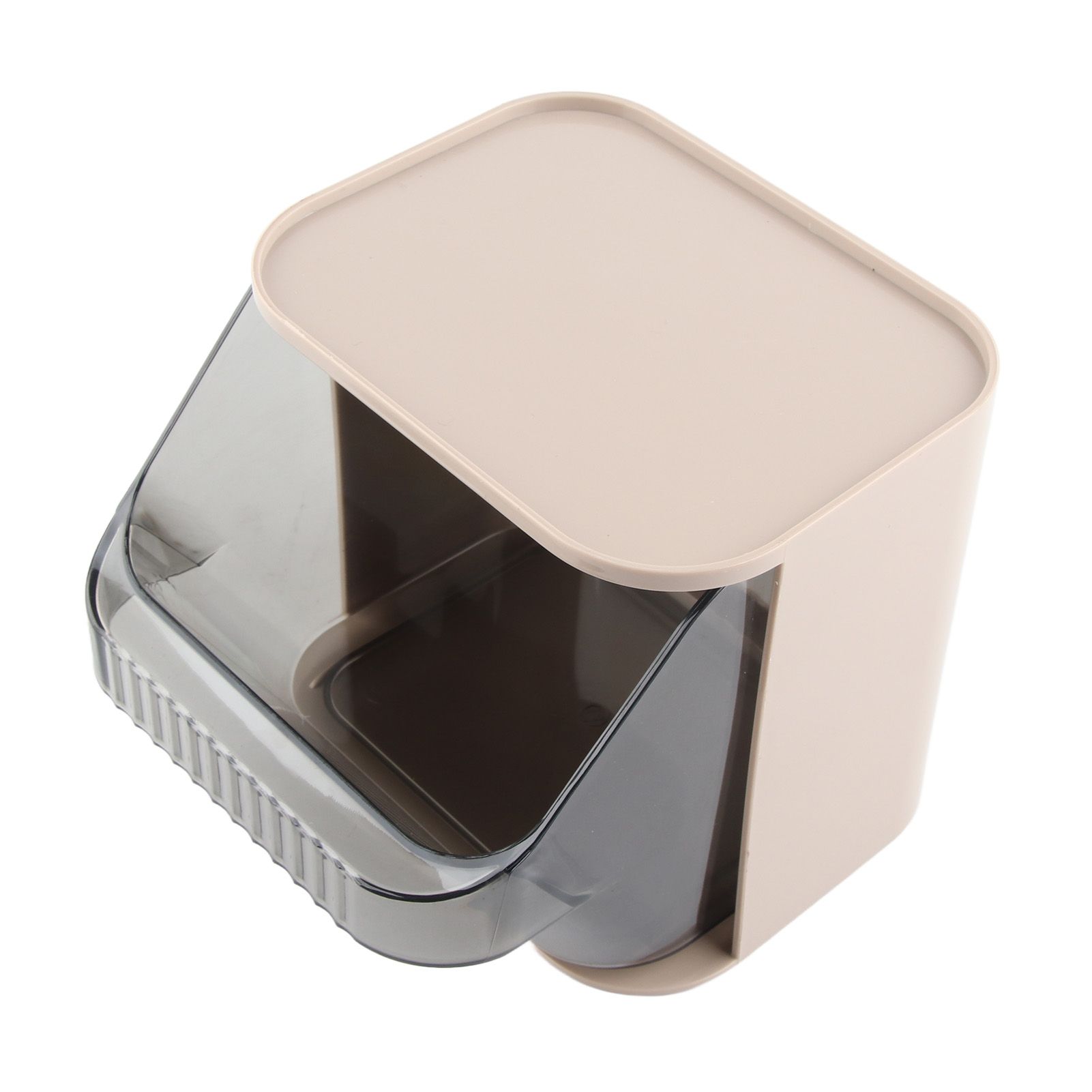 Tea Bag Storage Rack Multifunctional Desktop Office Desk Capsule Coffee Standing Box Plastic Acrylic Gray - Image 1