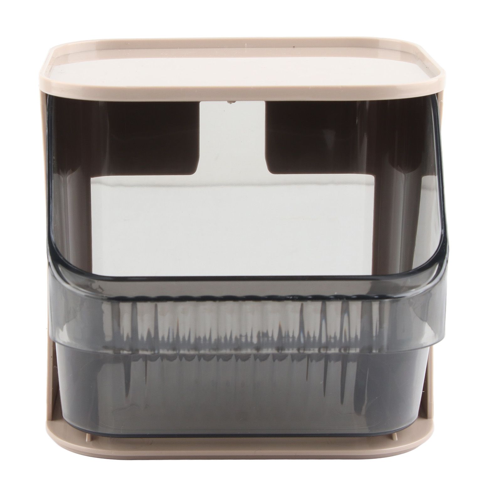 Tea Bag Storage Rack Multifunctional Desktop Office Desk Capsule Coffee Standing Box Plastic Acrylic Gray - Image 7