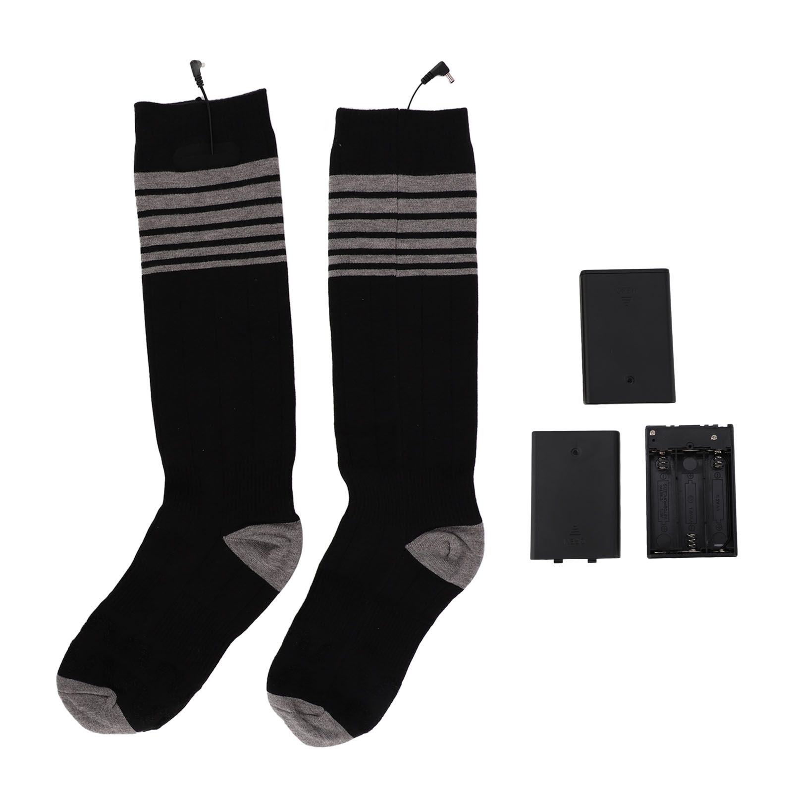 Electric Heated Socks for Men Women Battery Heated Socks with 3 Heat Settings for Hunting Hiking Camping Black - Image 1