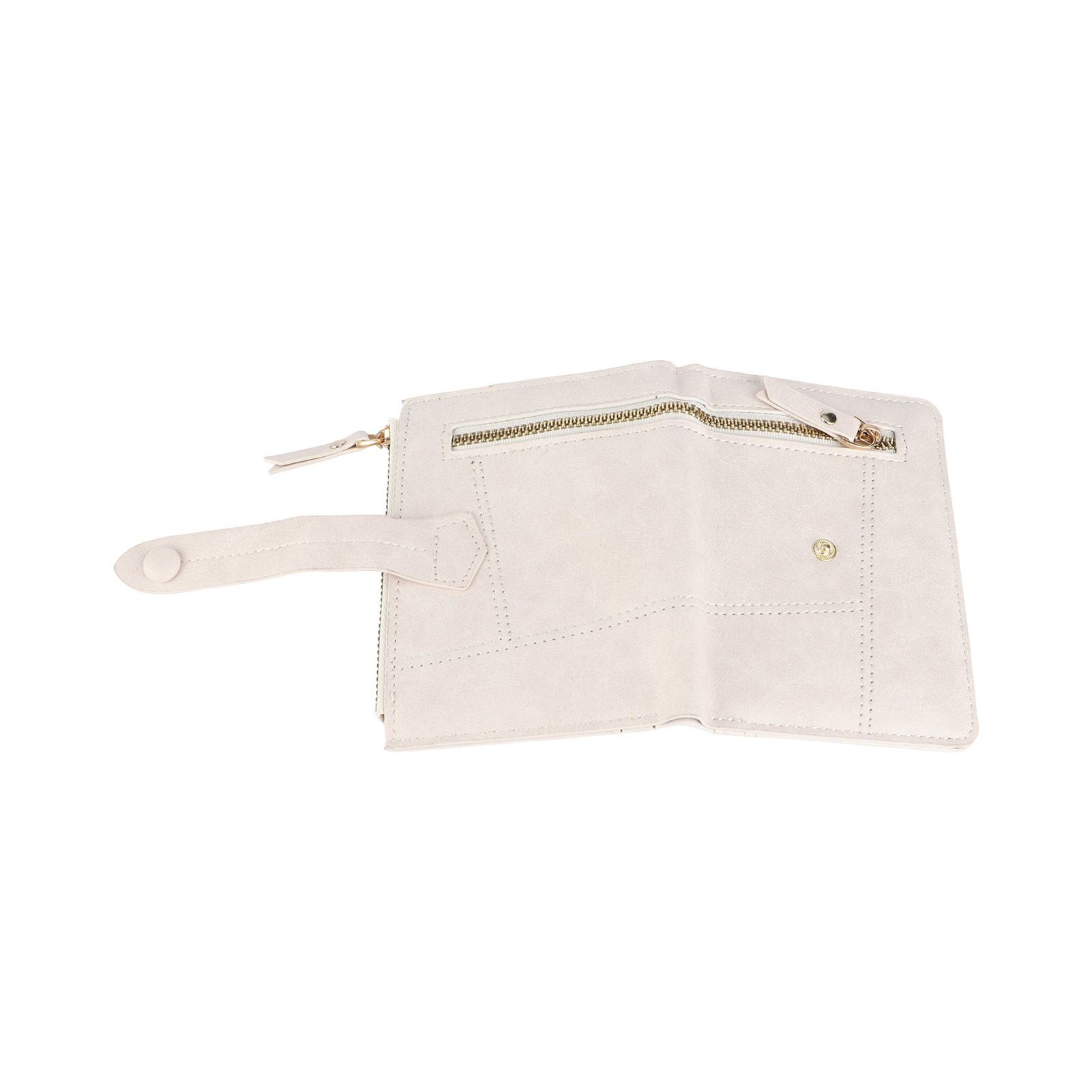Women Wallet PU Leather Short Small Size Multiple Slots Card Holder Coin Purse for Daily Life White - Image 3