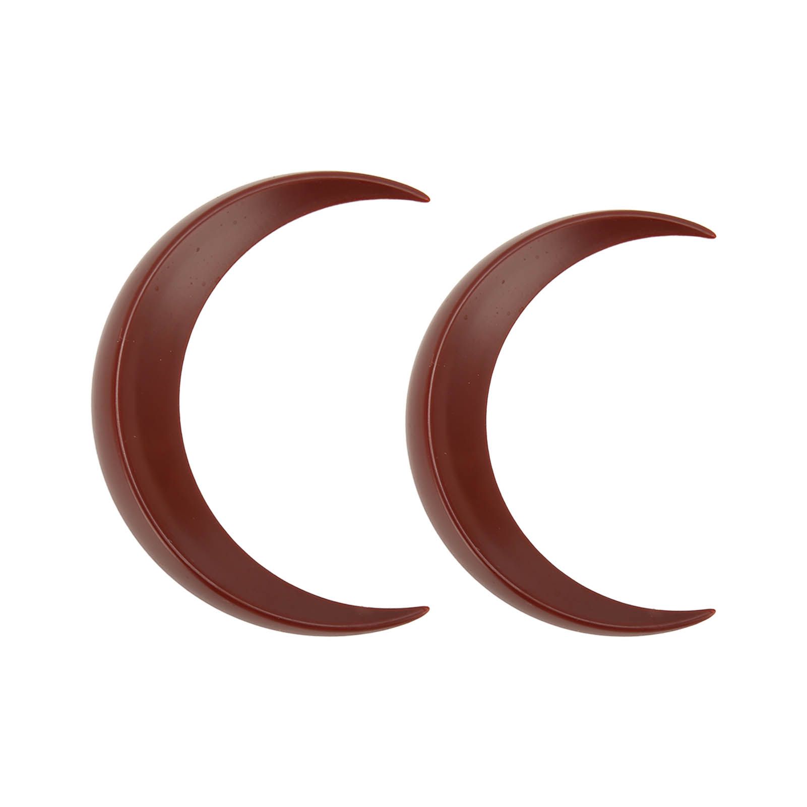 2Pcs Moon Hair Fork ABS Decorative Portable Moon Hairpin Hair Stick for Daily Shopping Cosplays Brown - Image 1