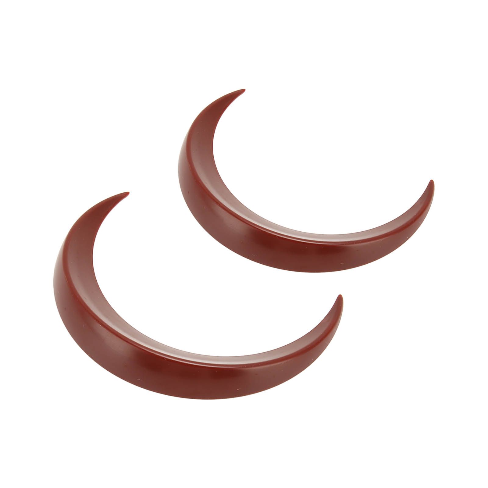 2Pcs Moon Hair Fork ABS Decorative Portable Moon Hairpin Hair Stick for Daily Shopping Cosplays Brown - Image 2