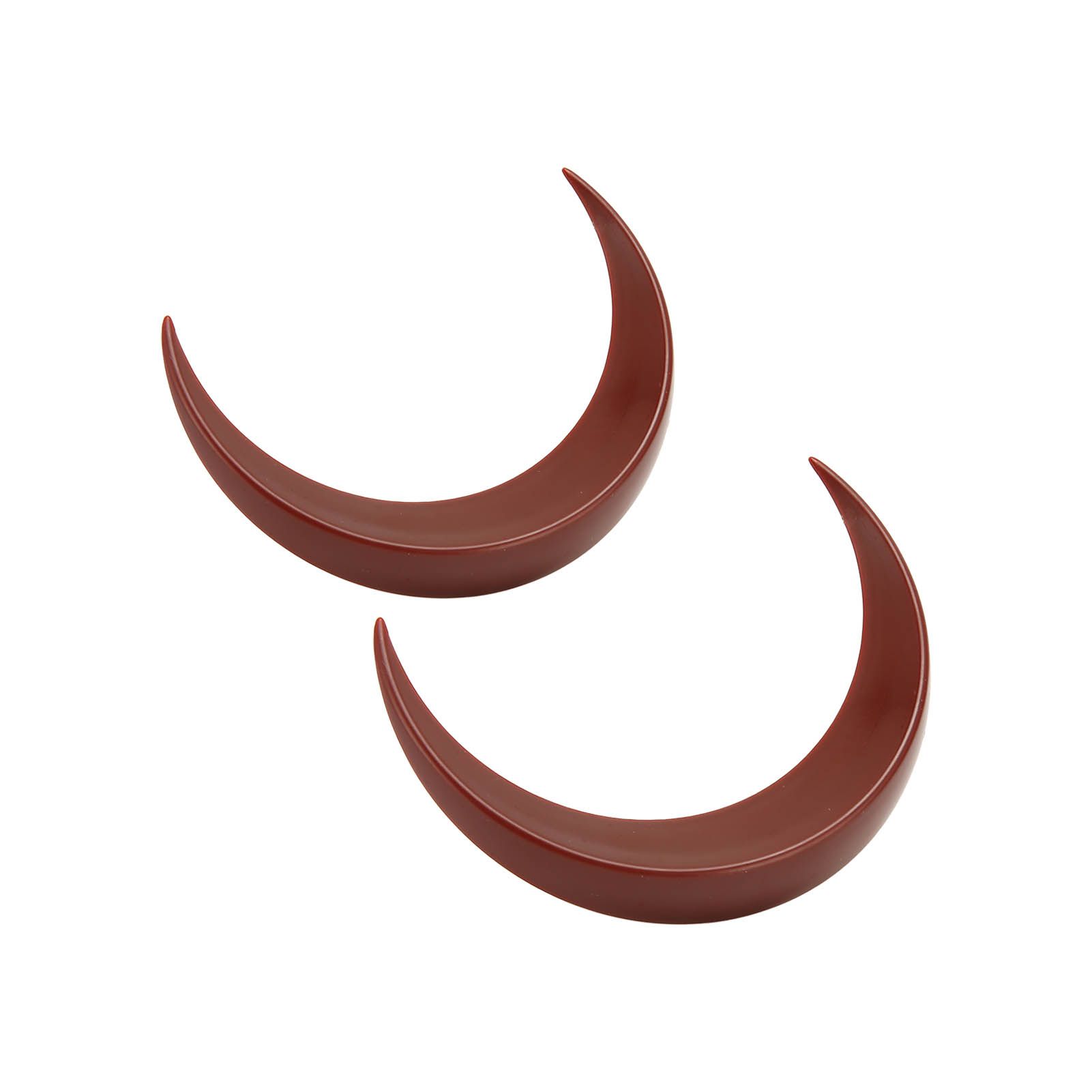 2Pcs Moon Hair Fork ABS Decorative Portable Moon Hairpin Hair Stick for Daily Shopping Cosplays Brown - Image 3