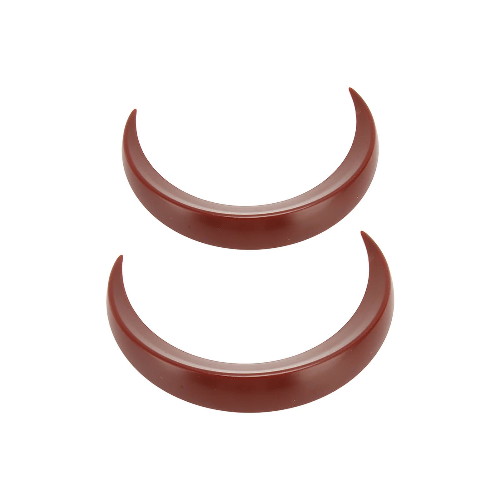 2Pcs Moon Hair Fork ABS Decorative Portable Moon Hairpin Hair Stick for Daily Shopping Cosplays Brown - Image 4