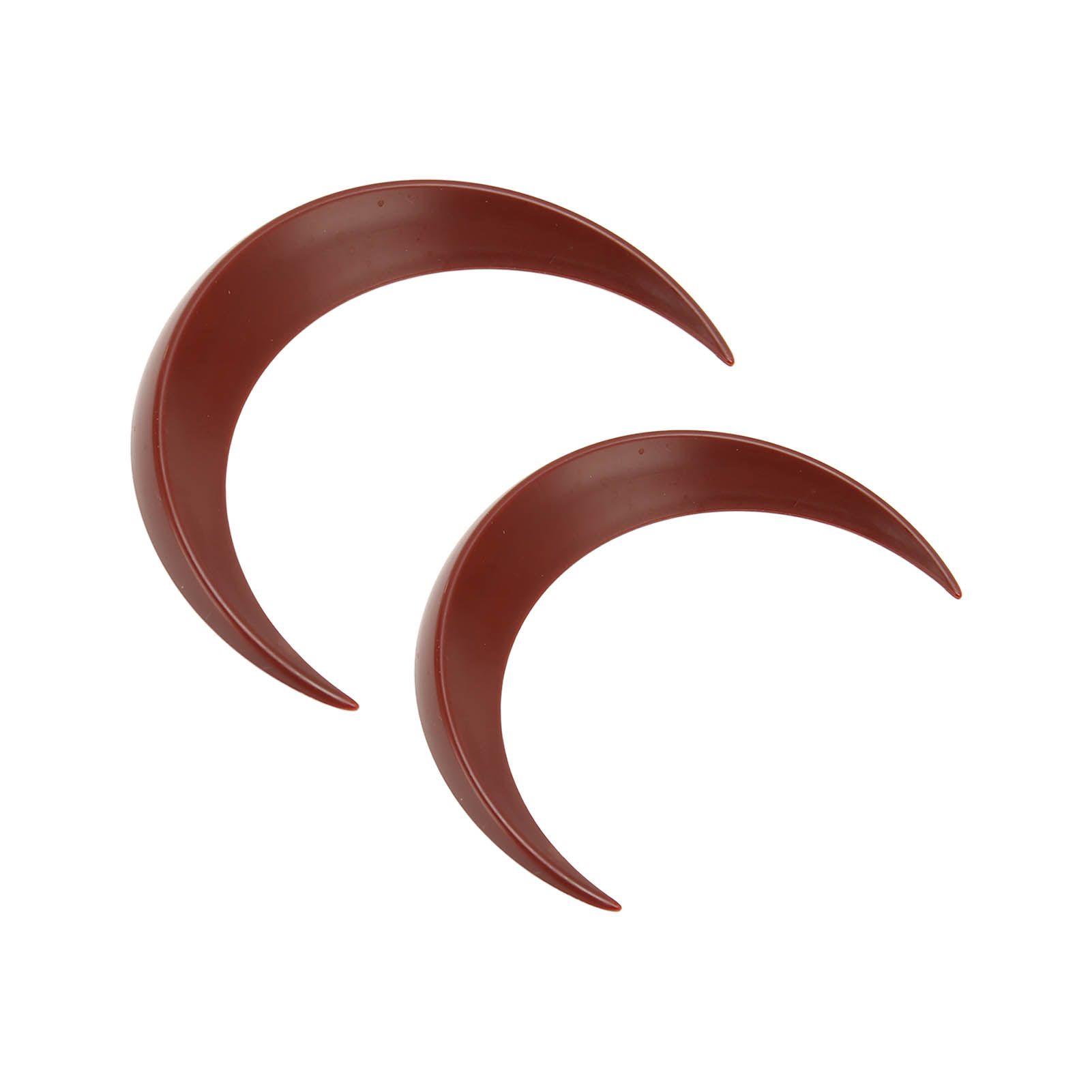 2Pcs Moon Hair Fork ABS Decorative Portable Moon Hairpin Hair Stick for Daily Shopping Cosplays Brown - Image 6