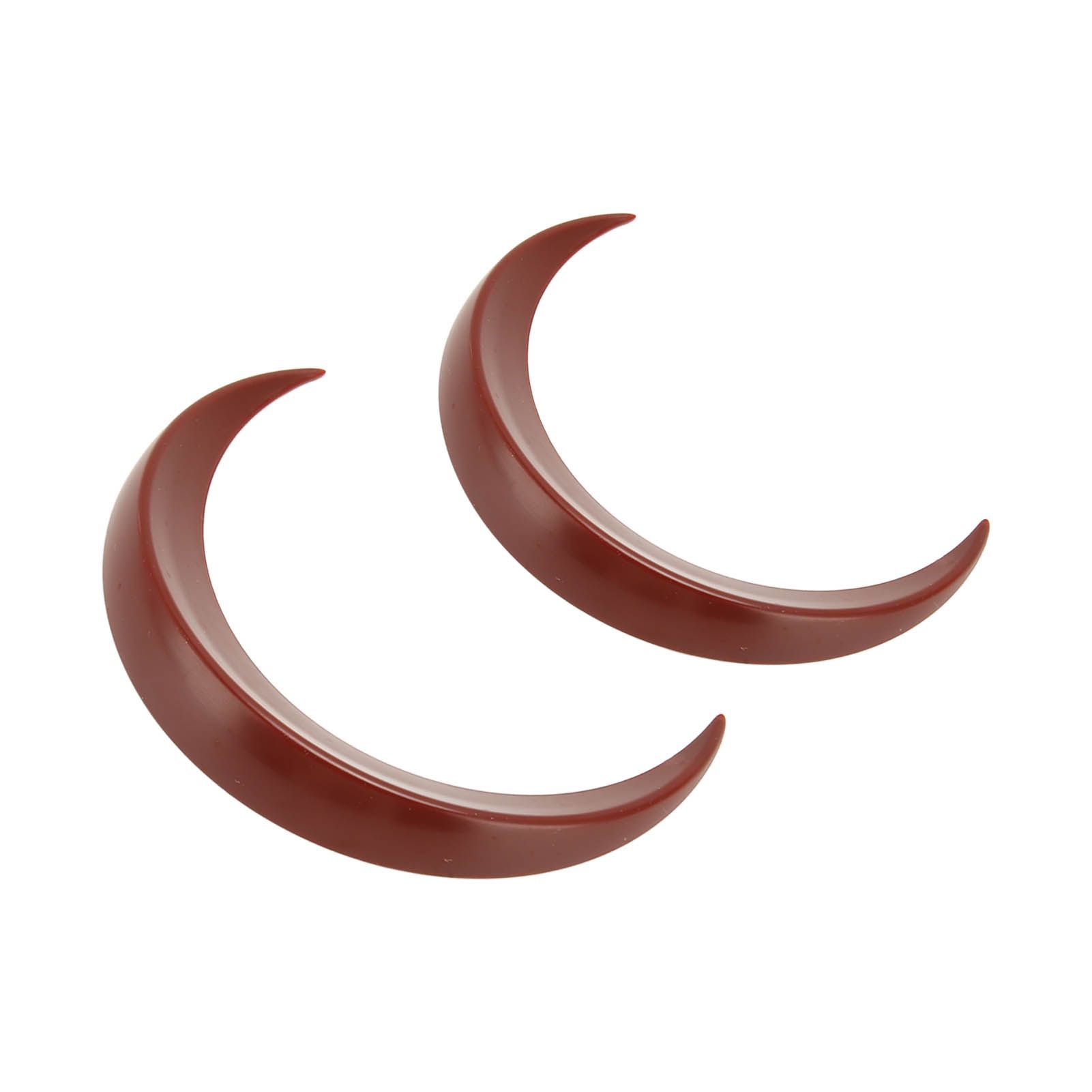 2Pcs Moon Hair Fork ABS Decorative Portable Moon Hairpin Hair Stick for Daily Shopping Cosplays Brown - Image 7