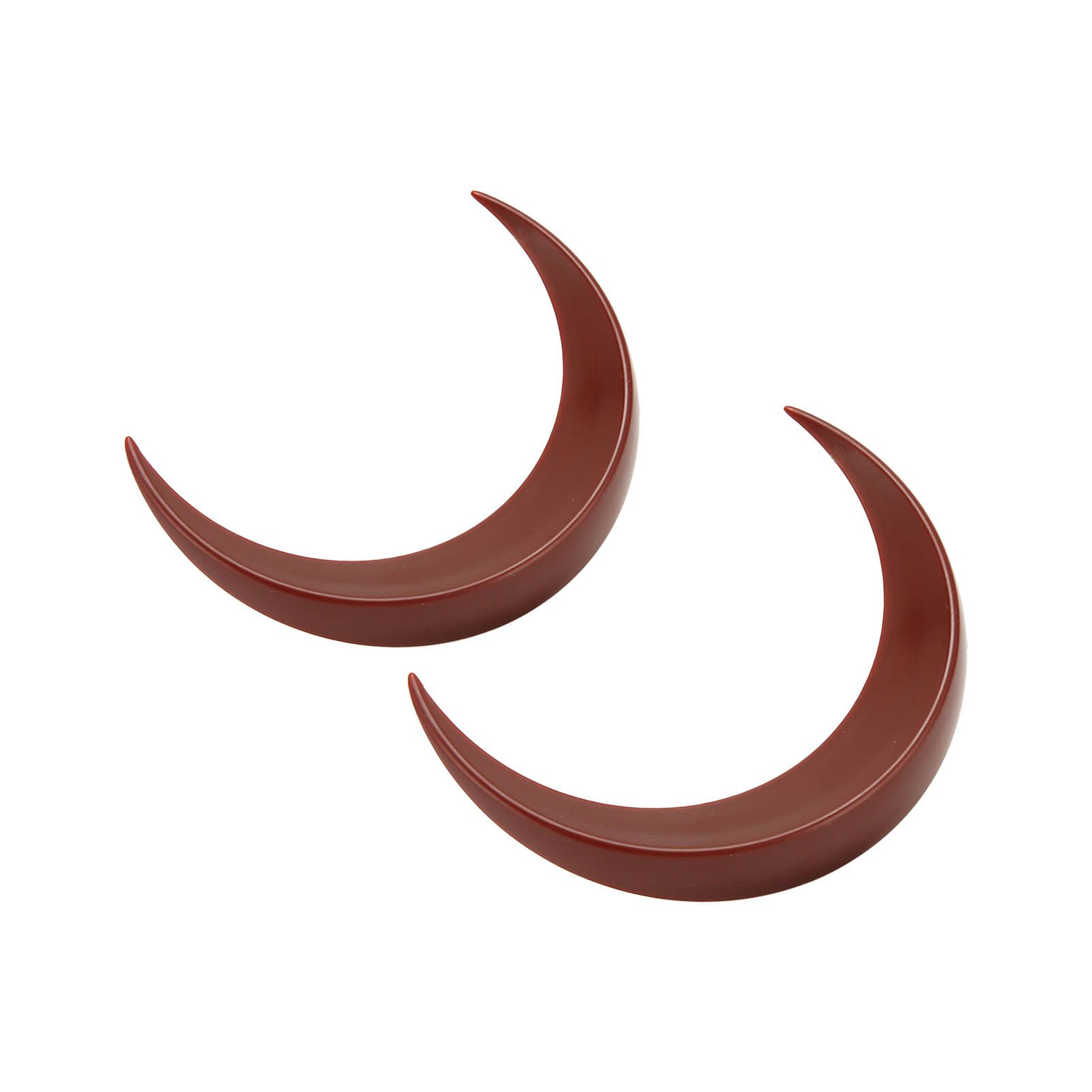 2Pcs Moon Hair Fork ABS Decorative Portable Moon Hairpin Hair Stick for Daily Shopping Cosplays Brown - Image 8