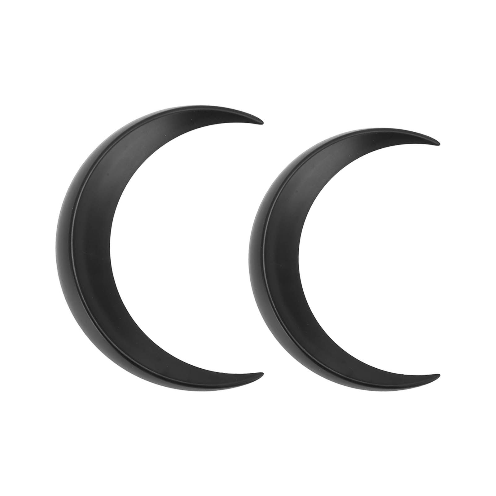 2Pcs Moon Hair Fork ABS Decorative Portable Moon Hairpin Hair Stick for Daily Shopping Cosplays Black - Image 1