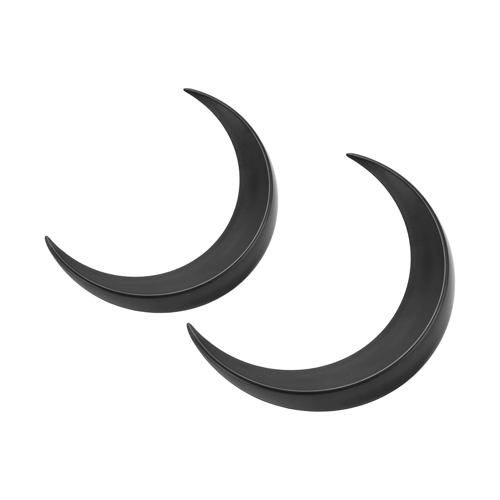 2Pcs Moon Hair Fork ABS Decorative Portable Moon Hairpin Hair Stick for Daily Shopping Cosplays Black - Image 2