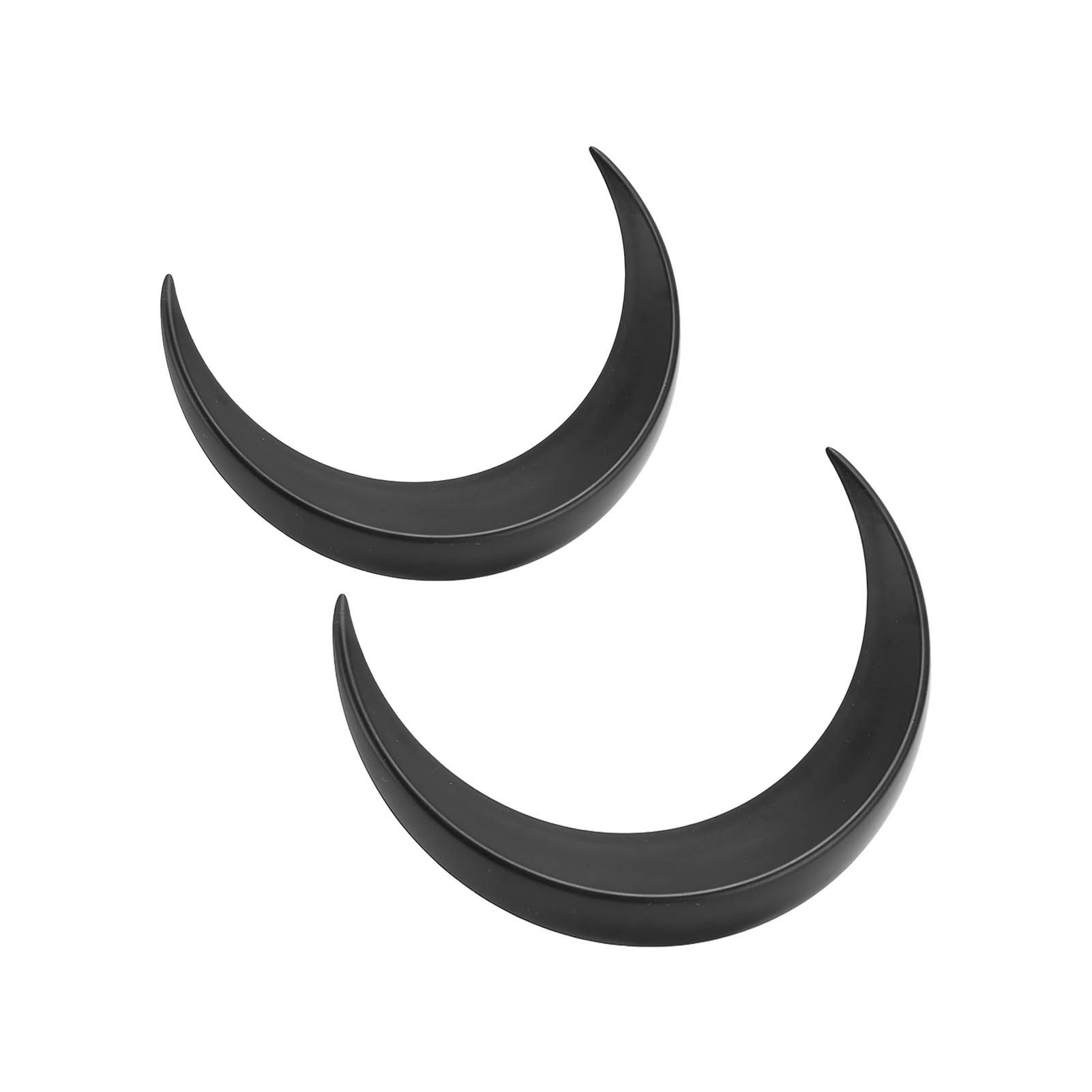 2Pcs Moon Hair Fork ABS Decorative Portable Moon Hairpin Hair Stick for Daily Shopping Cosplays Black - Image 5