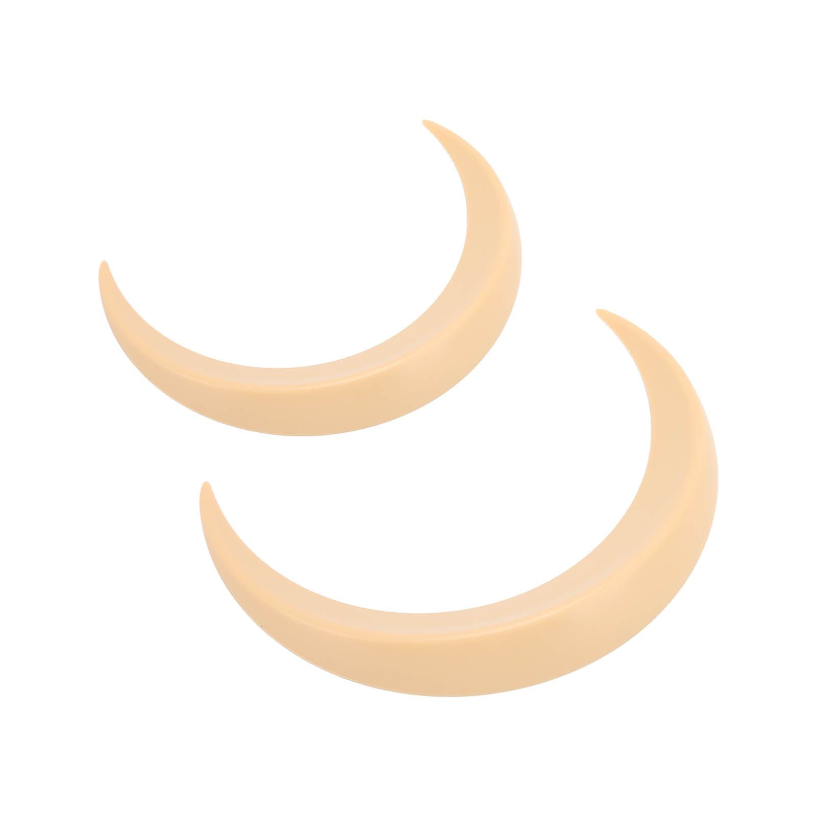2Pcs Moon Hair Fork ABS Decorative Portable Moon Hairpin Hair Stick for Daily Shopping Cosplays Beige - Image 2