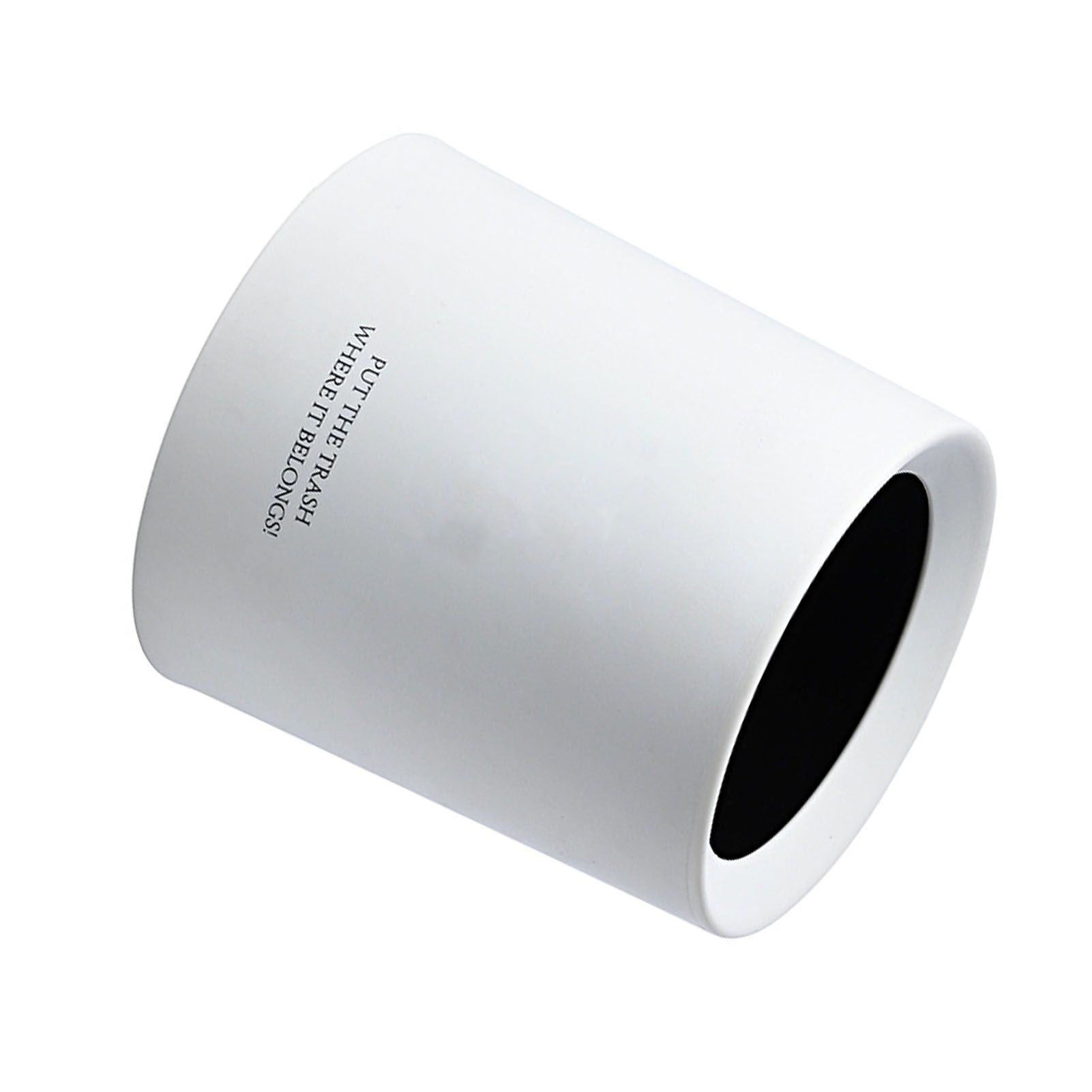 Desktop Trash Can Animal Pattern Cute Portable Mini Waste Basket for Study Office 1.5L White - Image 2
