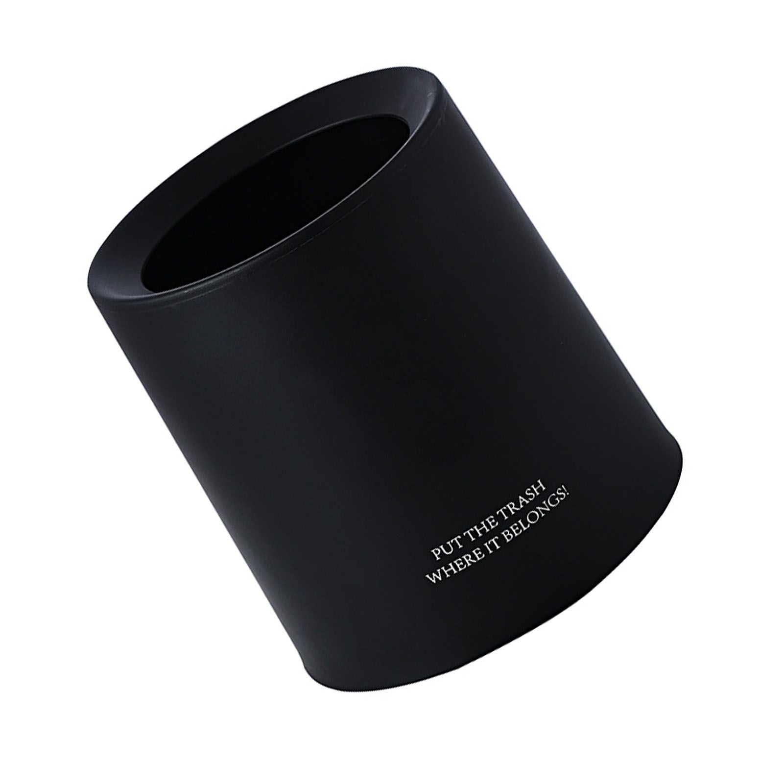Desktop Trash Can Animal Pattern Cute Portable Mini Waste Basket for Study Office 1.5L Black - Image 4