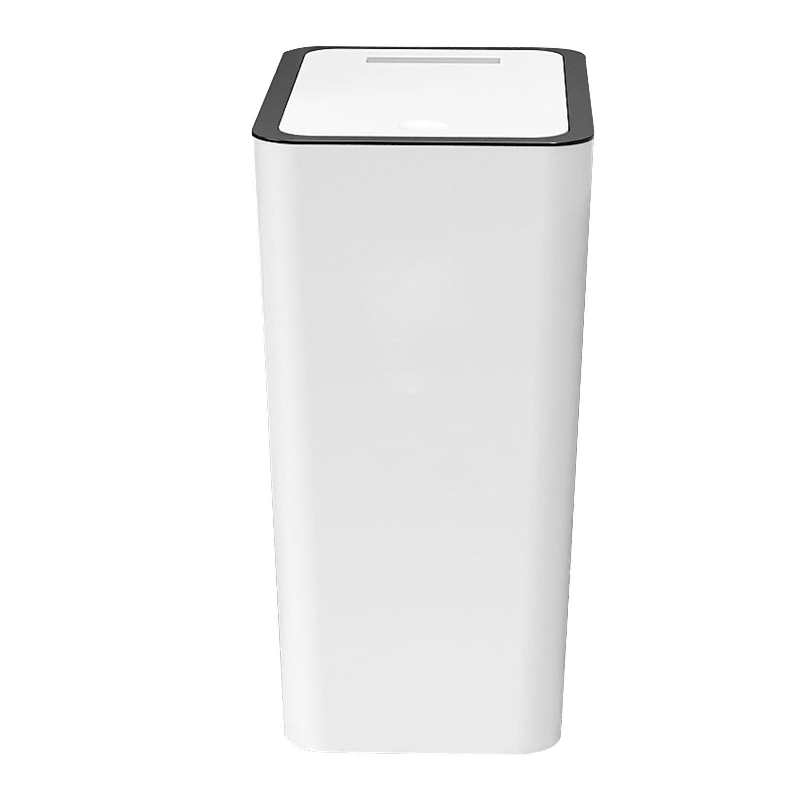 Press Type Trash Can with Cover 15L Capacity Plastic Garbage Bin for Bathroom Toilet Kitchen White - Image 2