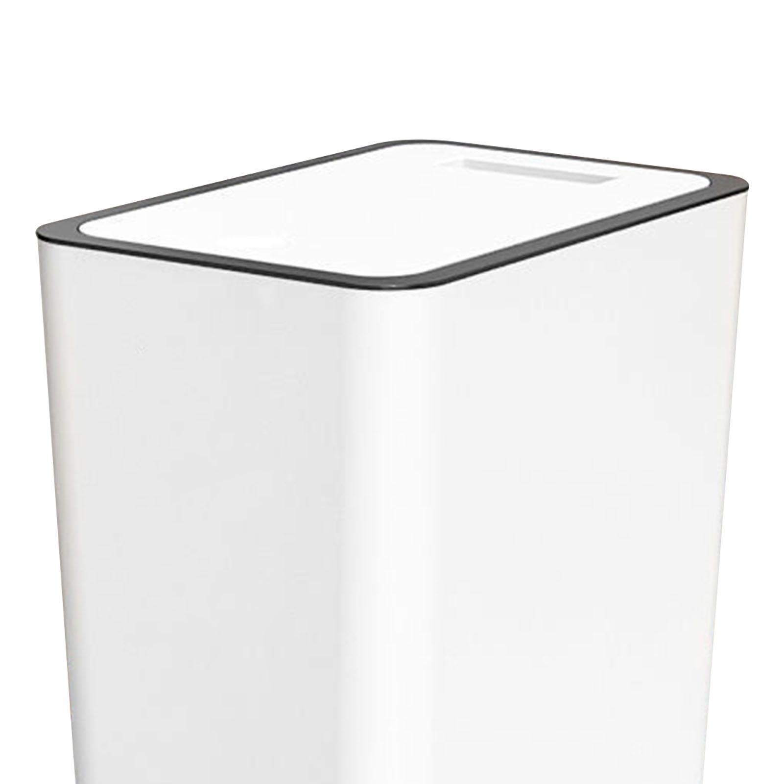 Press Type Trash Can with Cover 15L Capacity Plastic Garbage Bin for Bathroom Toilet Kitchen White - Image 7